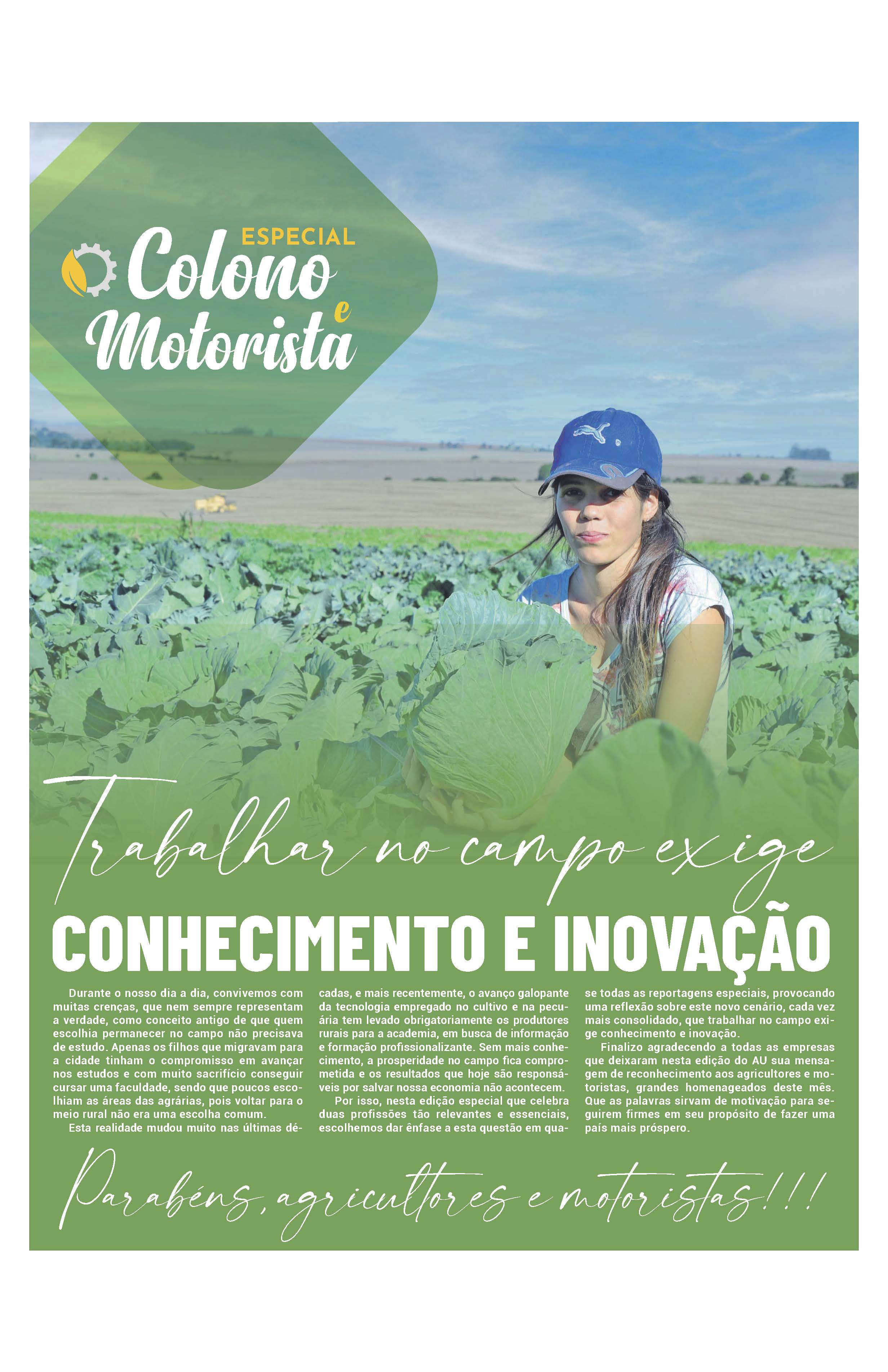 Capa Edição Especial Colono e Motorista 2023