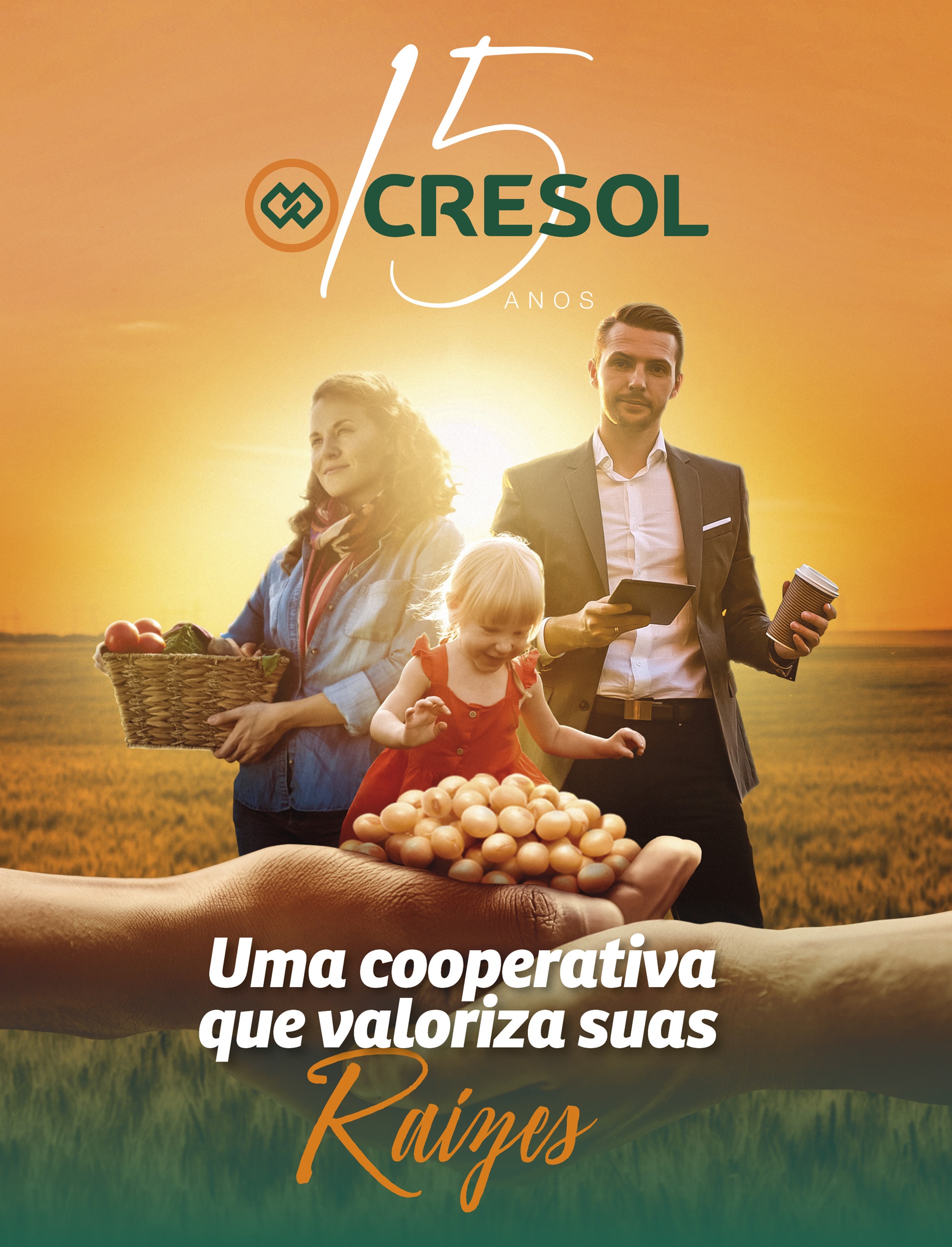 Capa Edição Revista Cresol 15 anos