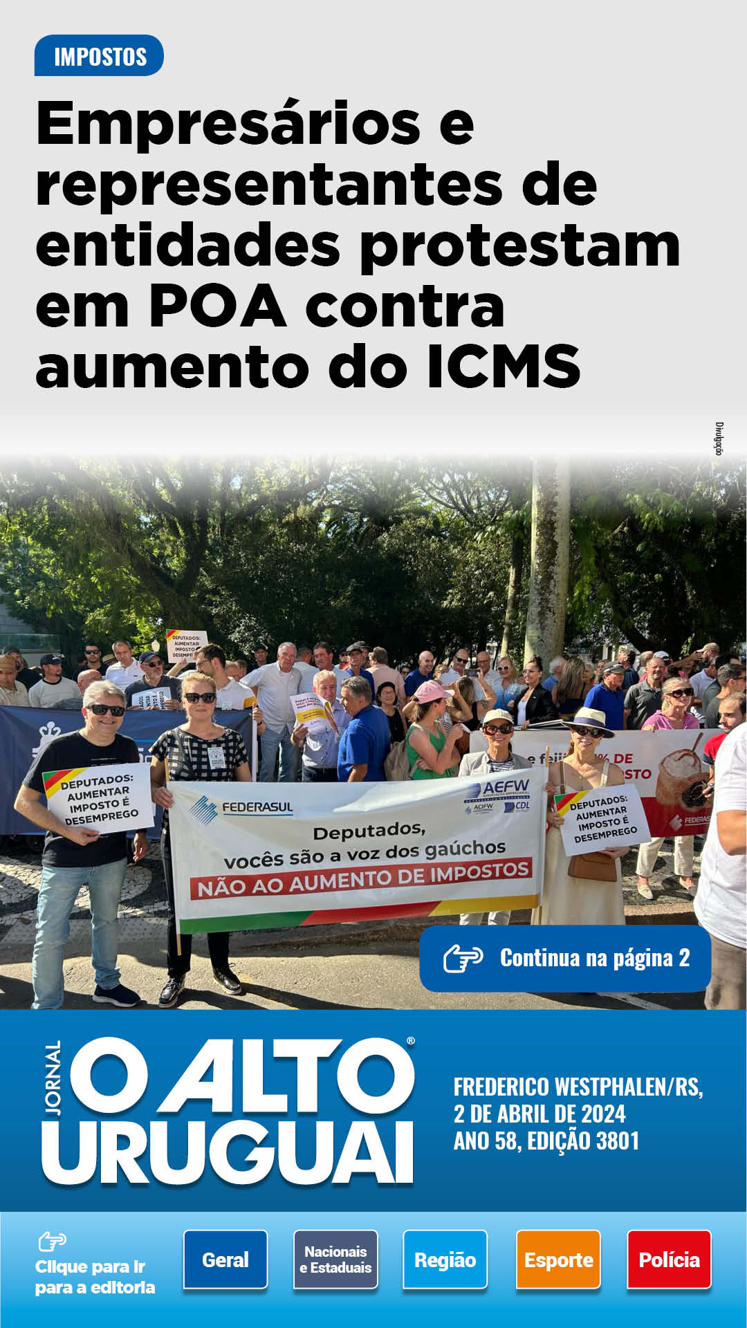 Capa Edição 3801 - Terça