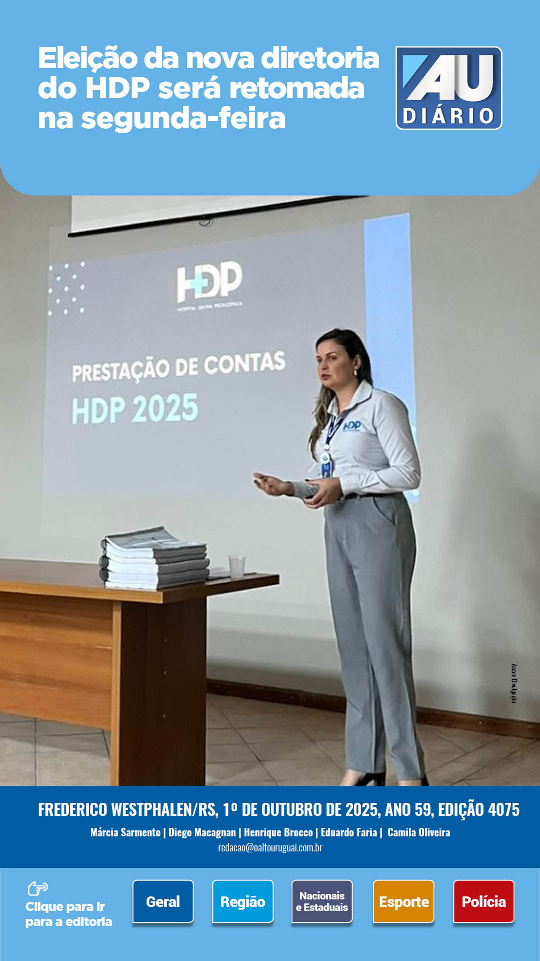 Capa Edição 4075 - Quarta