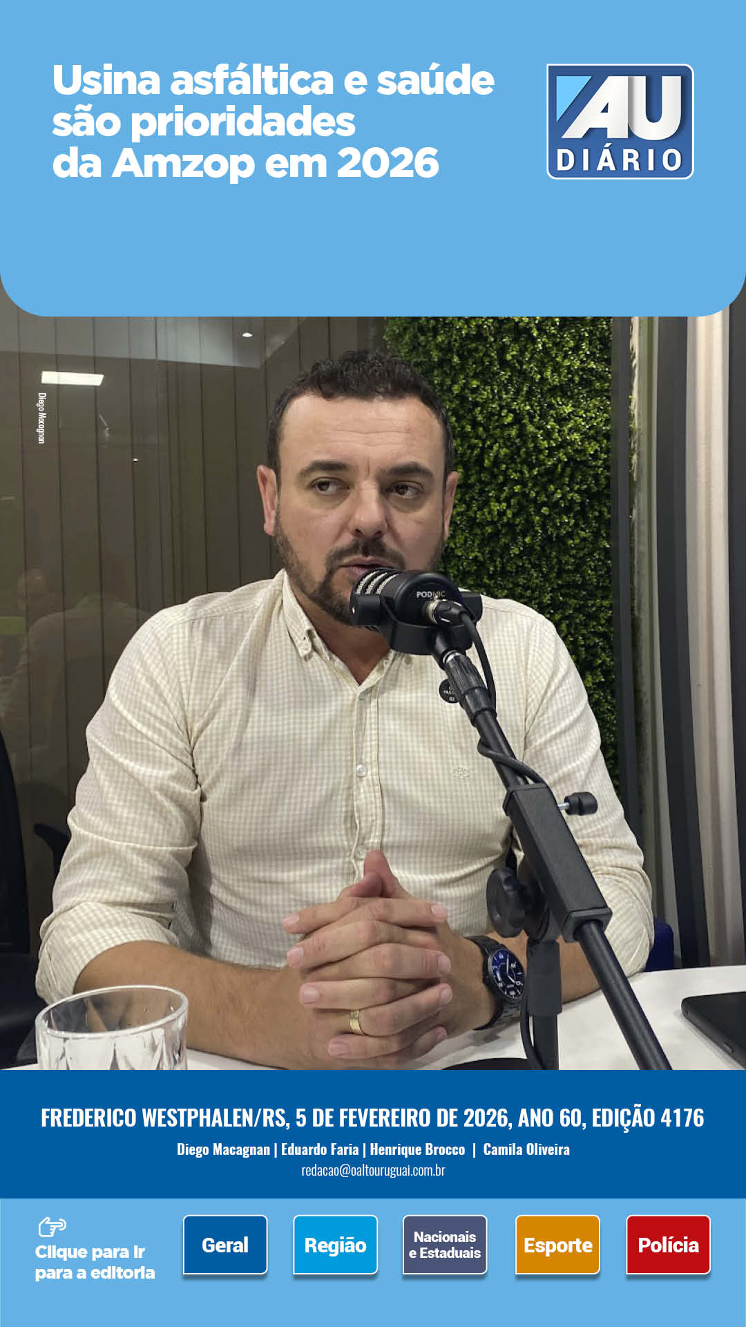 Capa Edição 4176 - Quinta