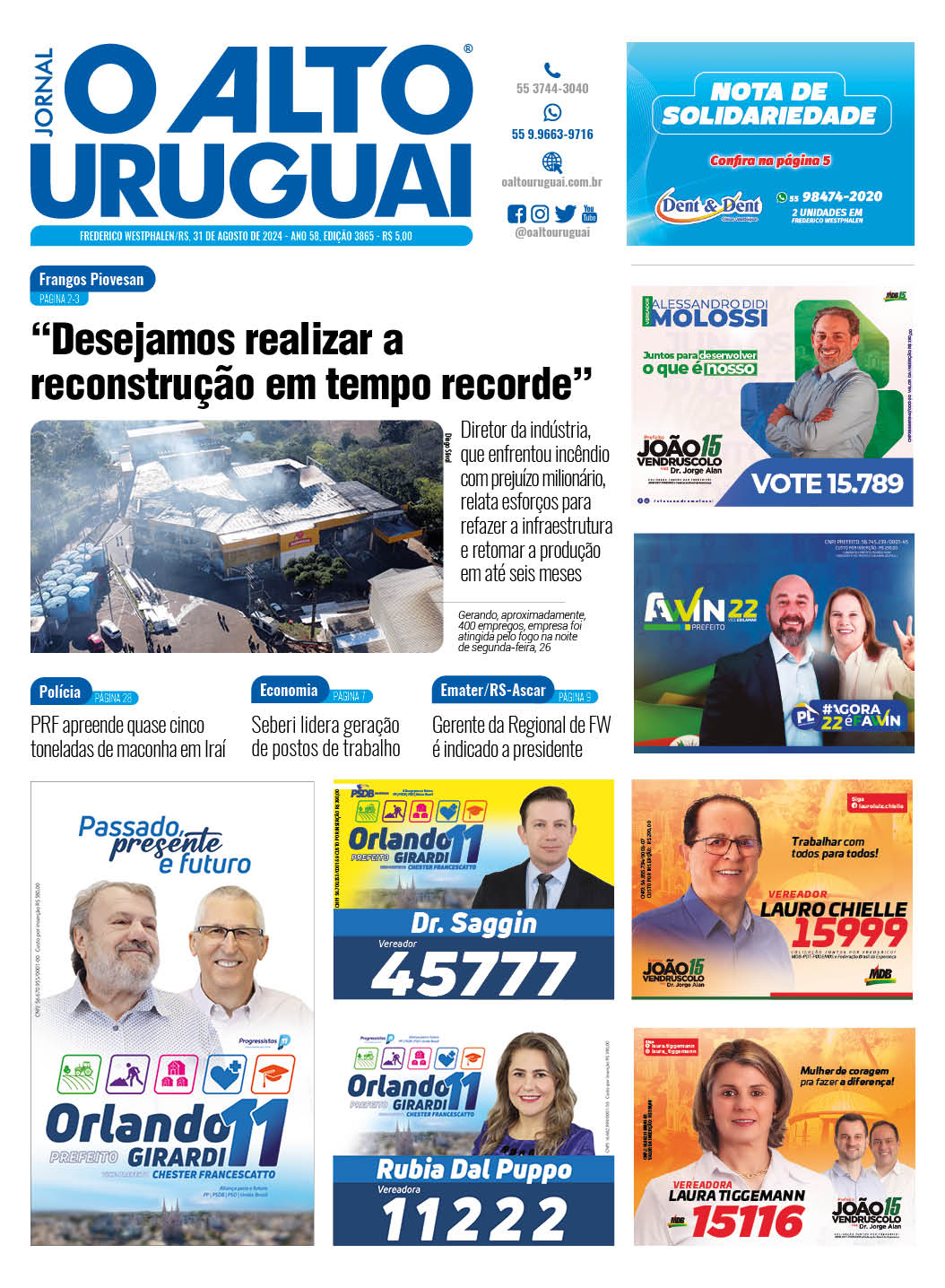 Capa Edição 3865 - Sábado