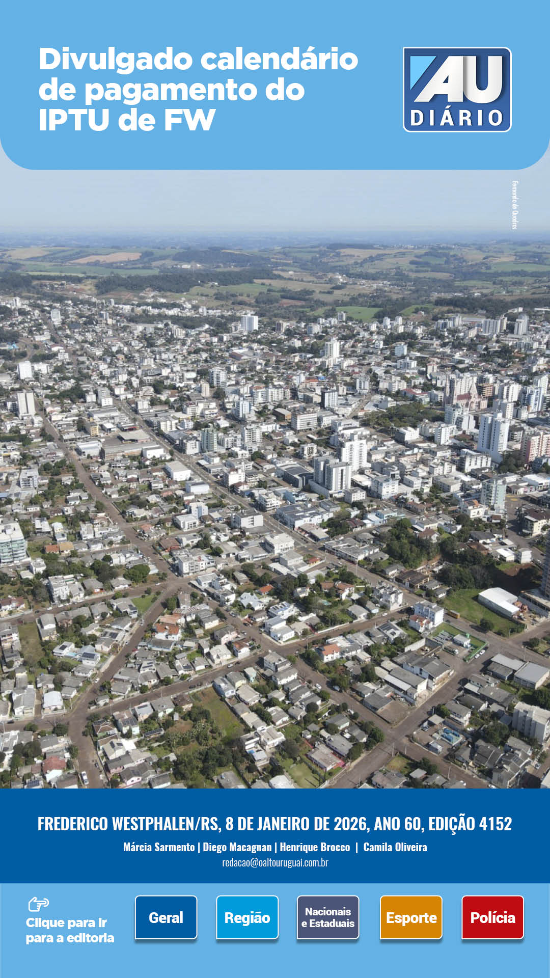 Capa Edição 4152 - Quinta