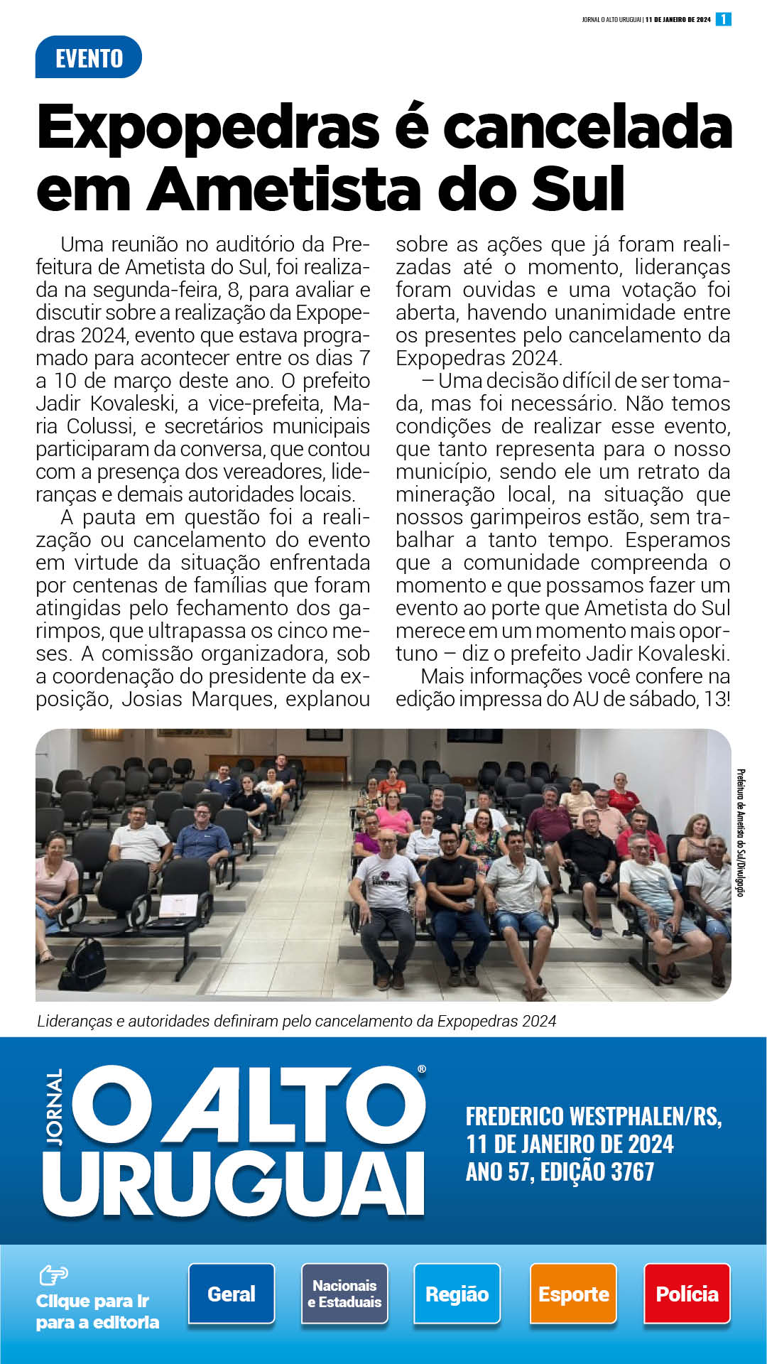 Capa Edição 3767 - Quinta