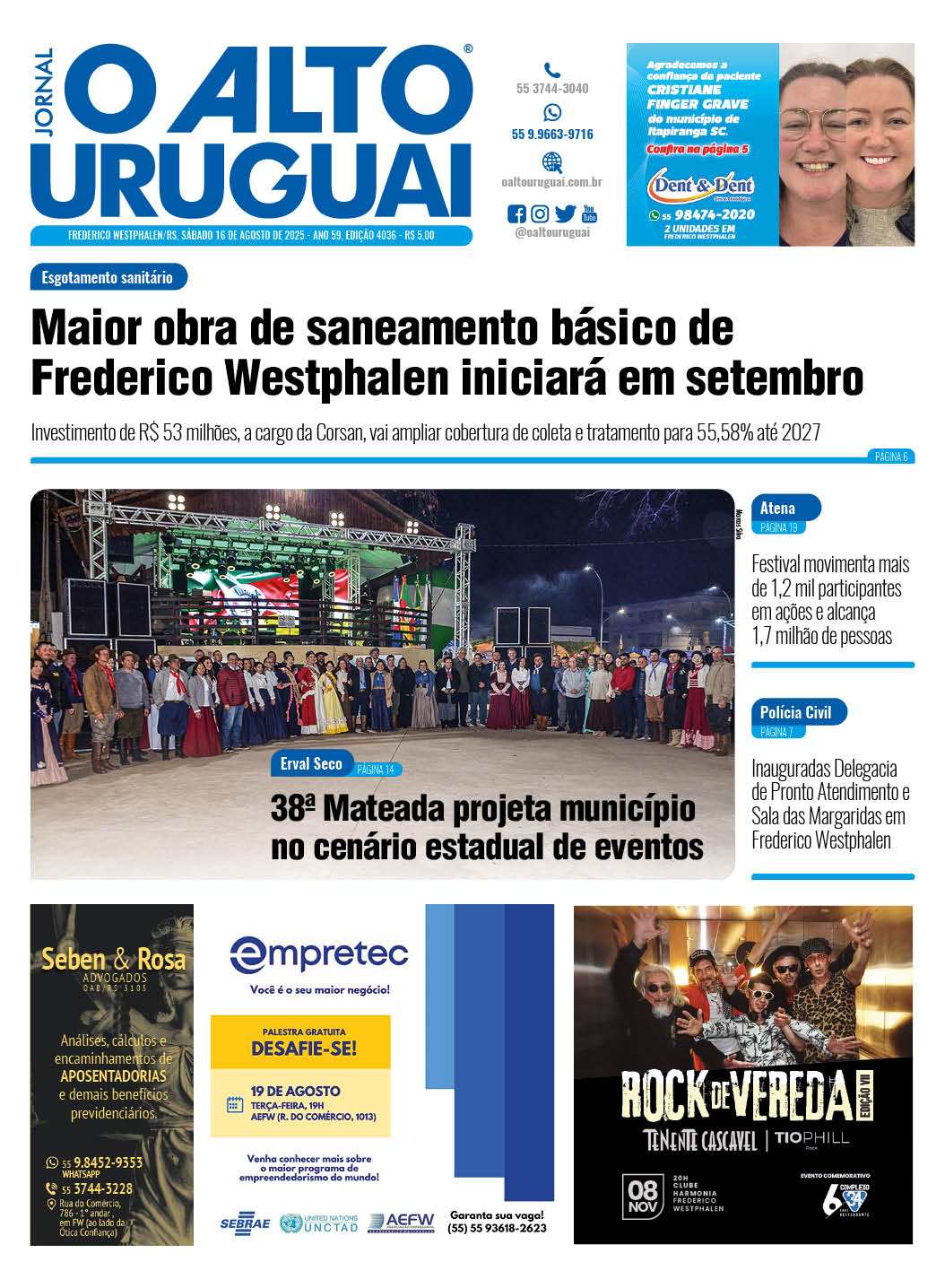 Capa Edição 4036 - Sábado