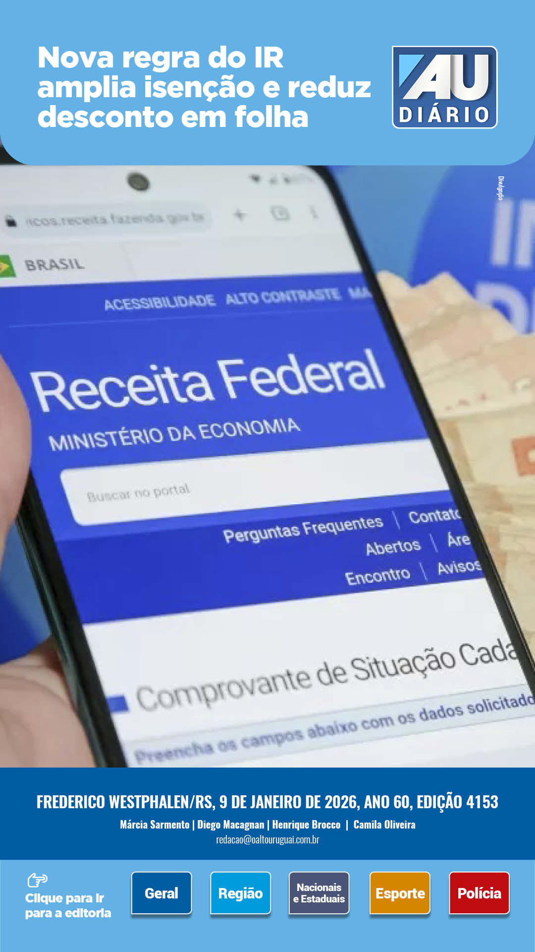 Capa Edição 4153 - Sexta