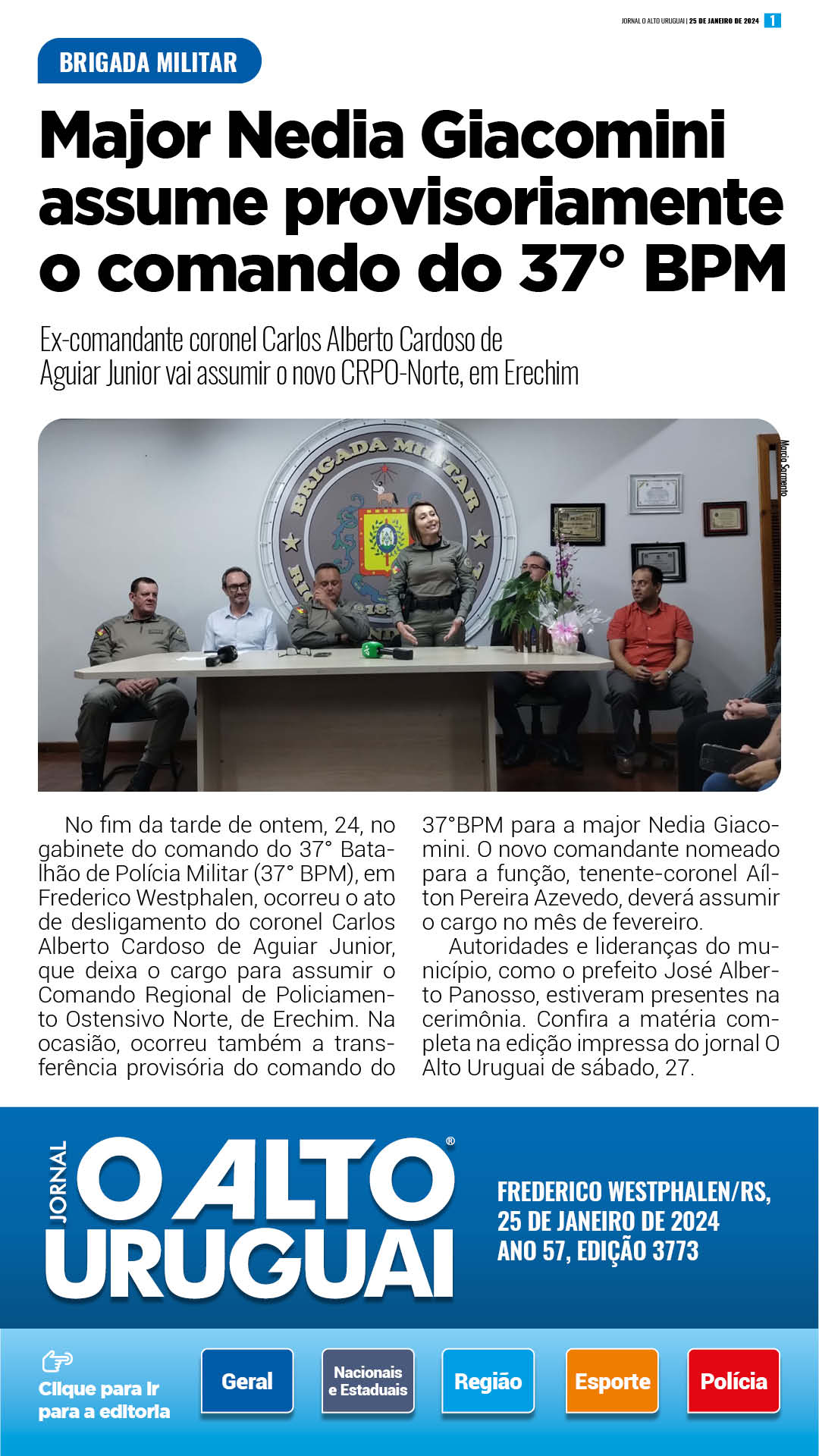 Capa Edição 3773 - Quinta