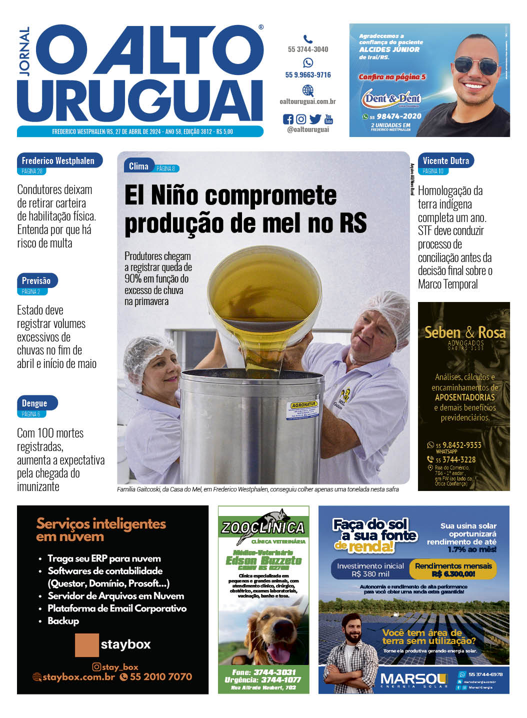 Capa Edição 3812 - Sábado