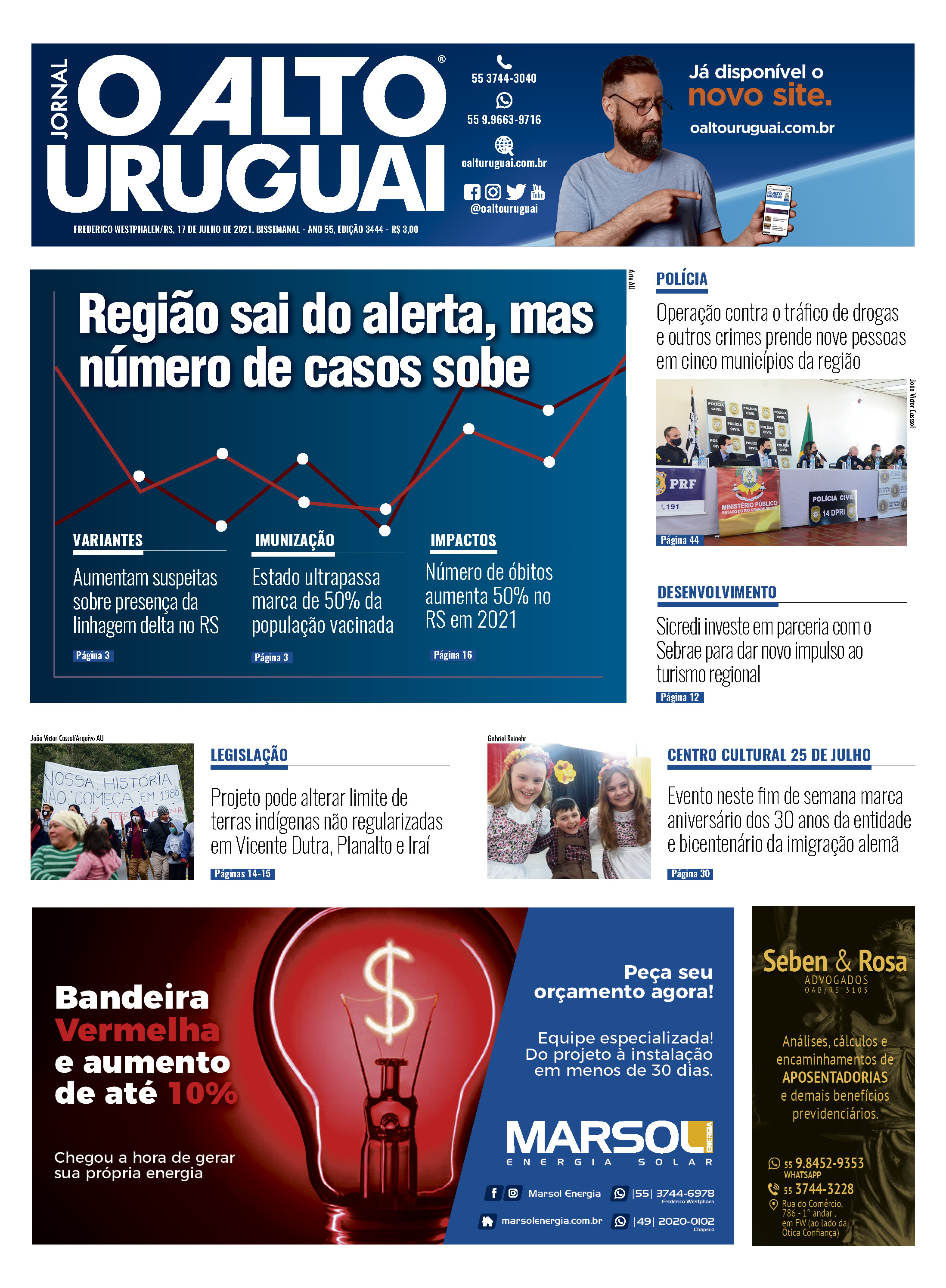 Capa Edição 3444 - Sábado