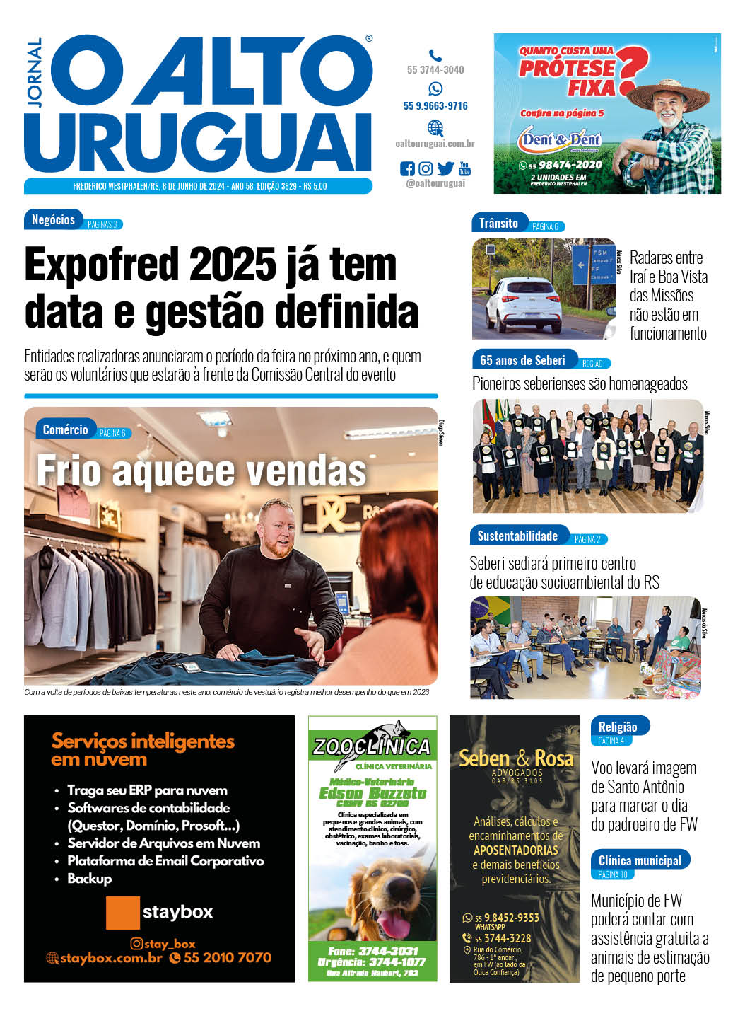Capa Edição 3829 - Sábado