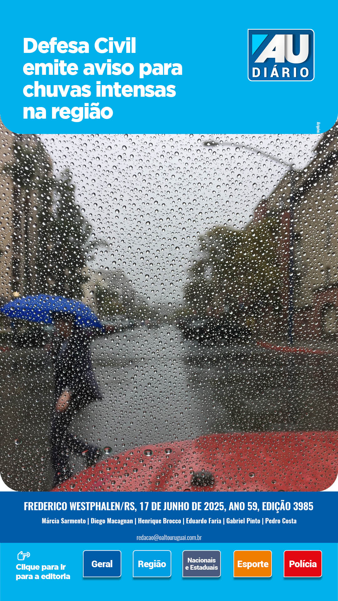 Capa Edição 3985 - Terça