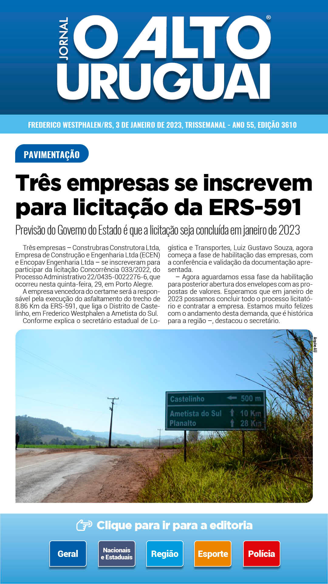 Capa Edição 3610 - Terça