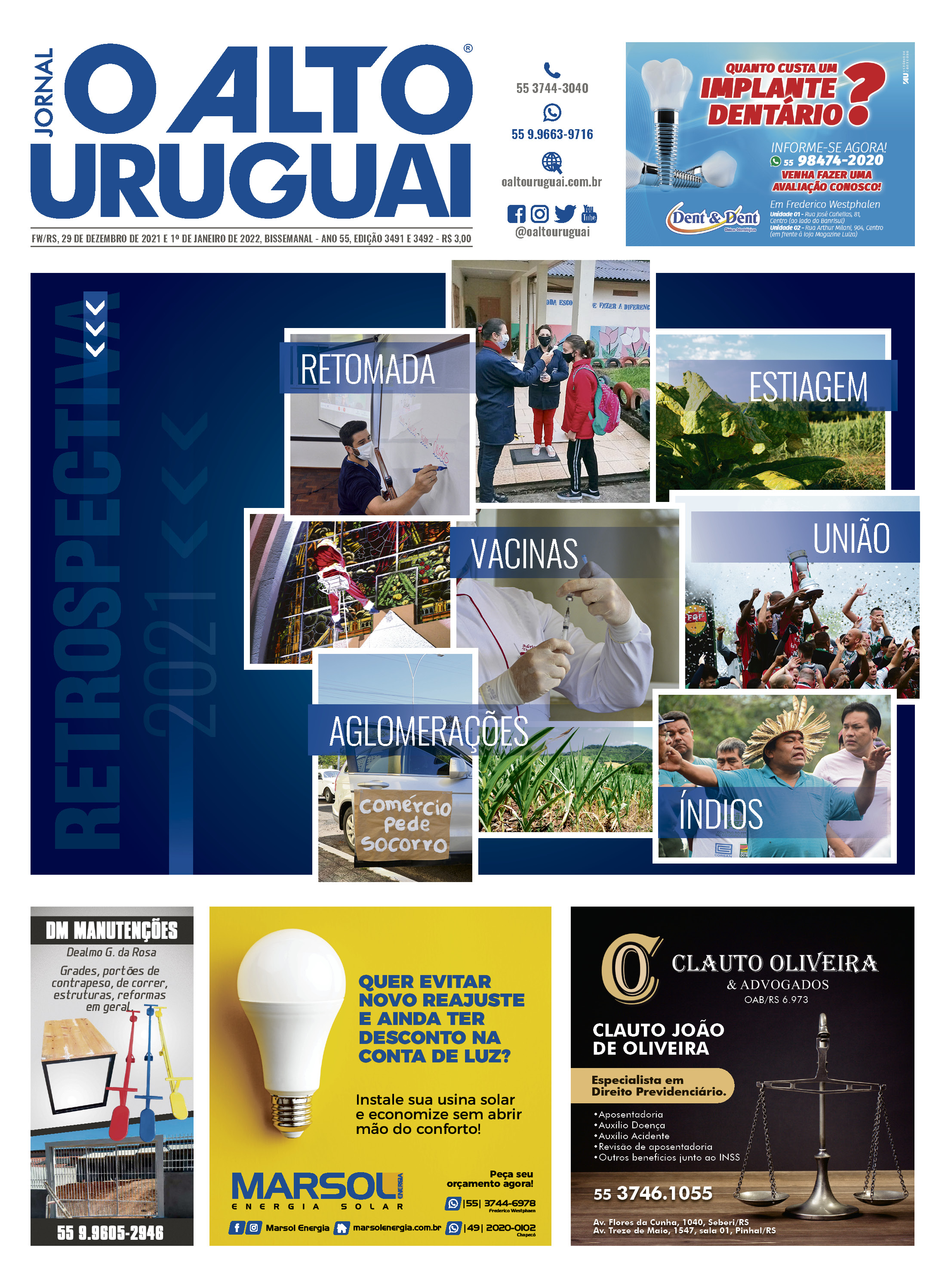 Capa Edição 3491 - 3492 - Quarta e Sábado