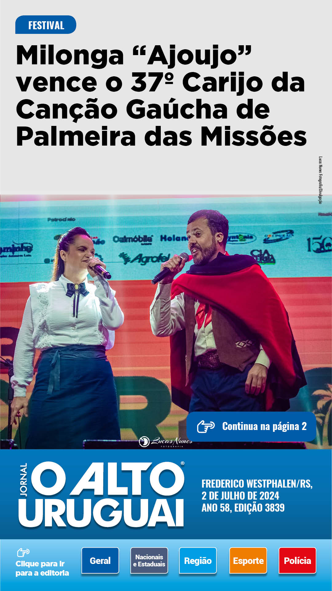 Capa Edição 3839 - Terça