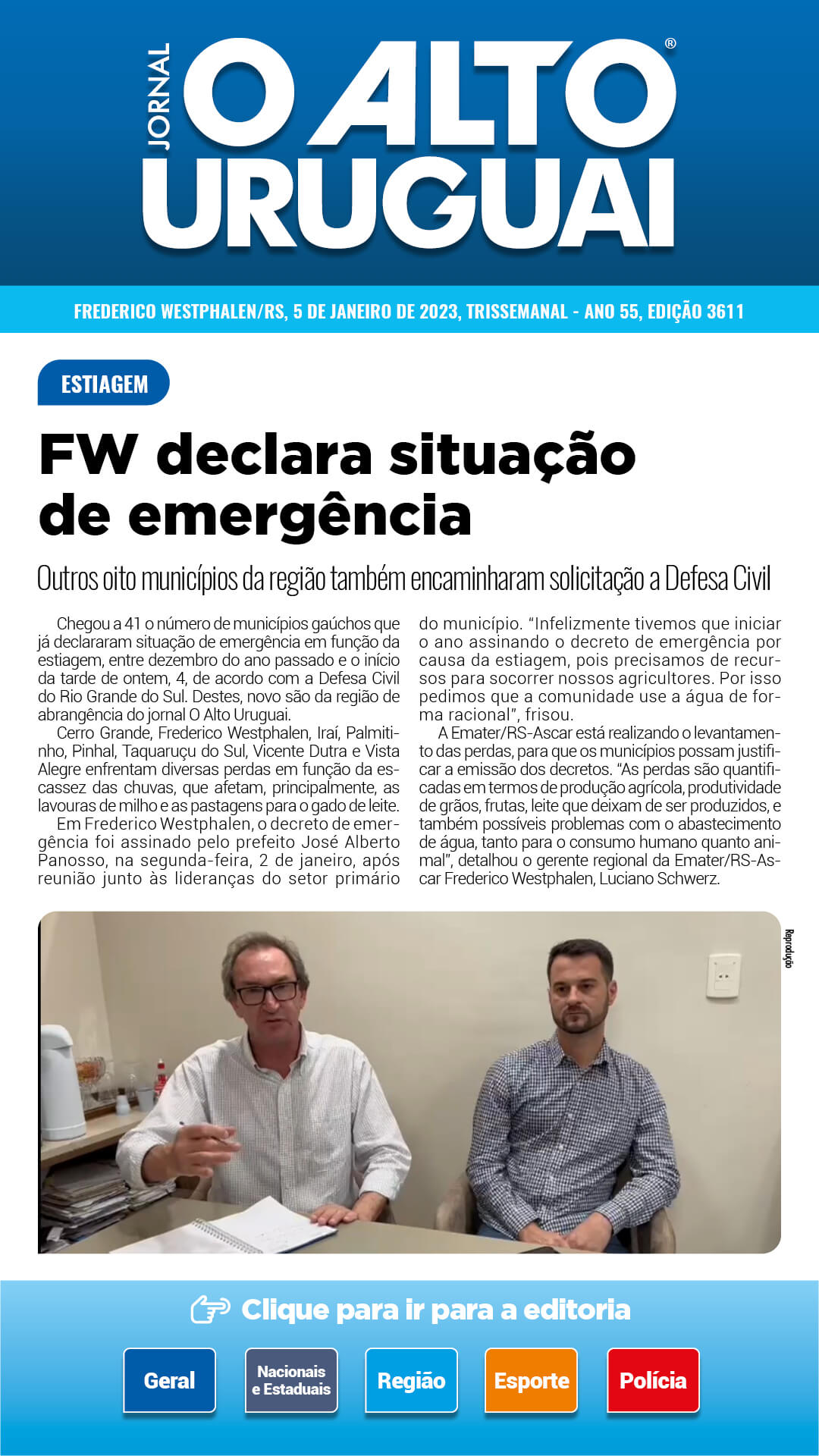 Capa Edição 3611- Quinta