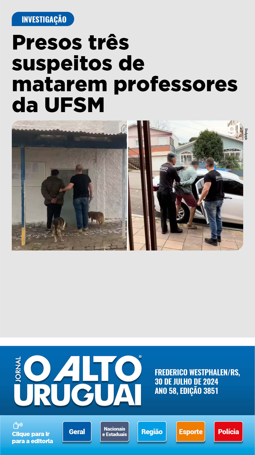 Capa Edição 3851 - Terça