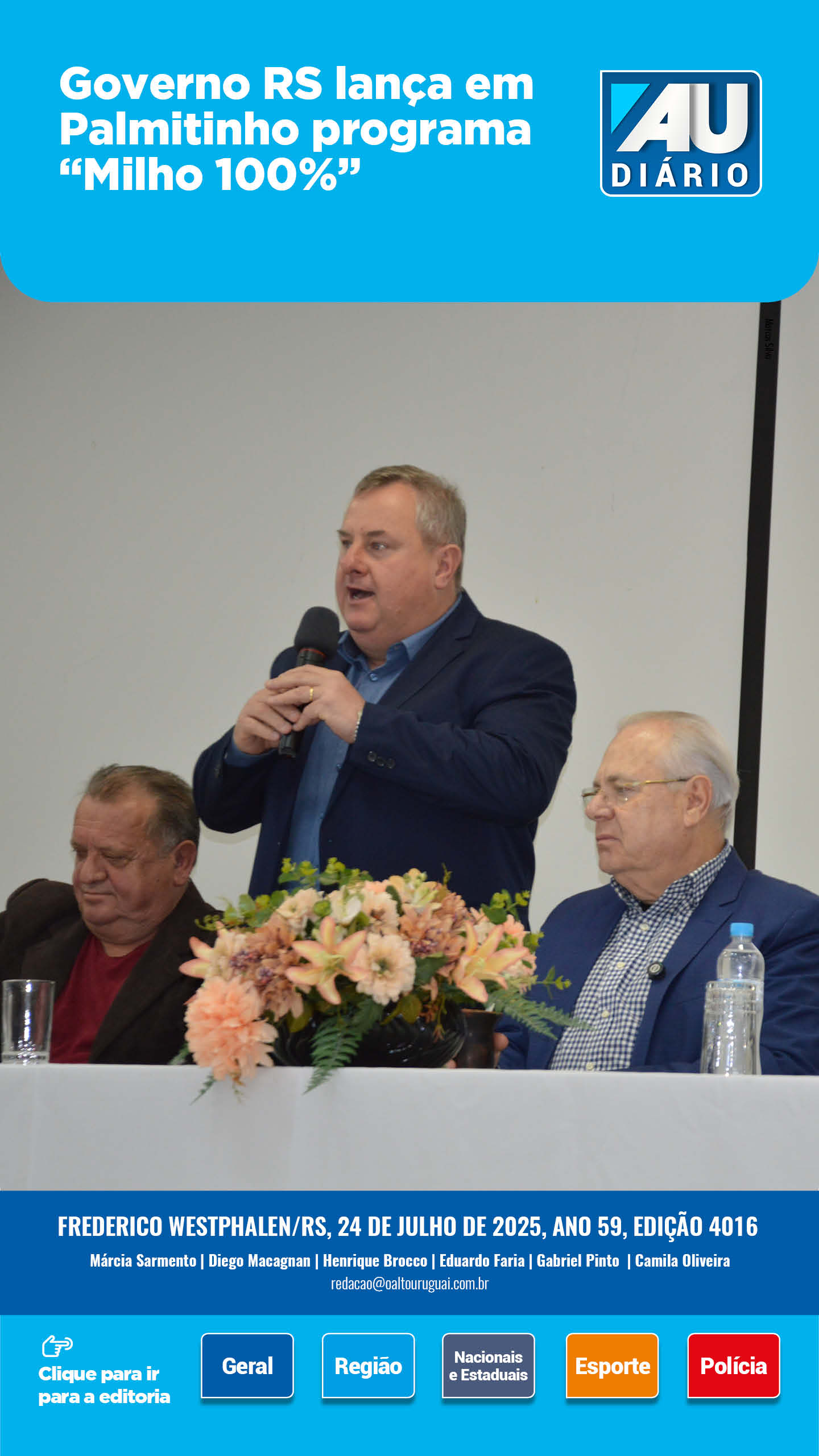 Capa Edição 4016 - Quinta