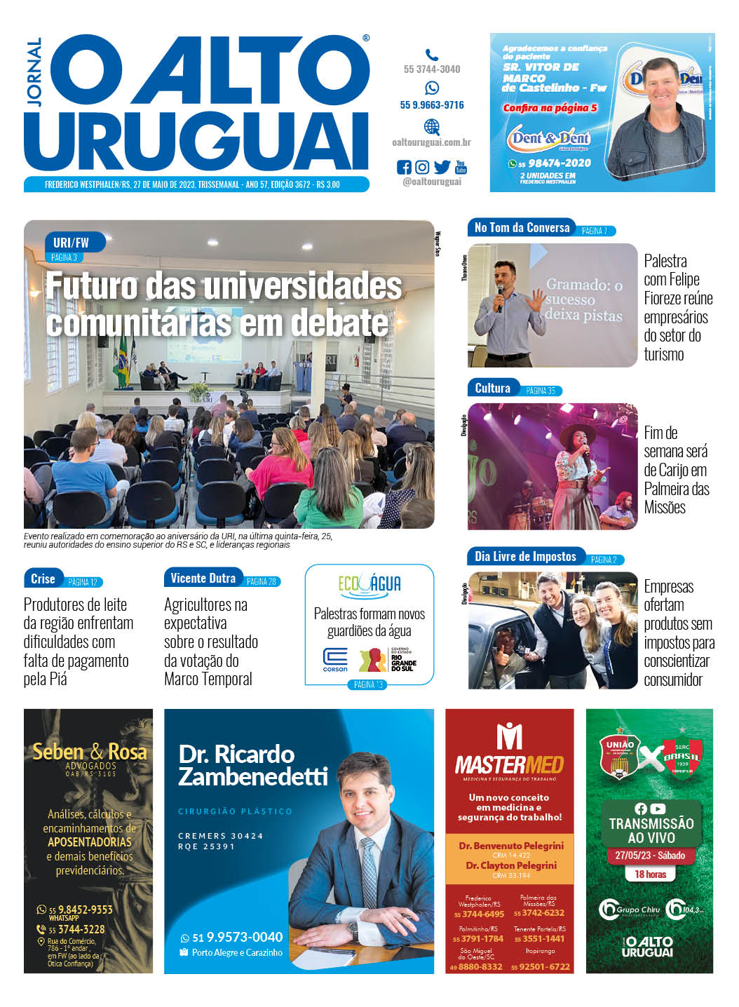 Capa Edição 3672 - Sábado