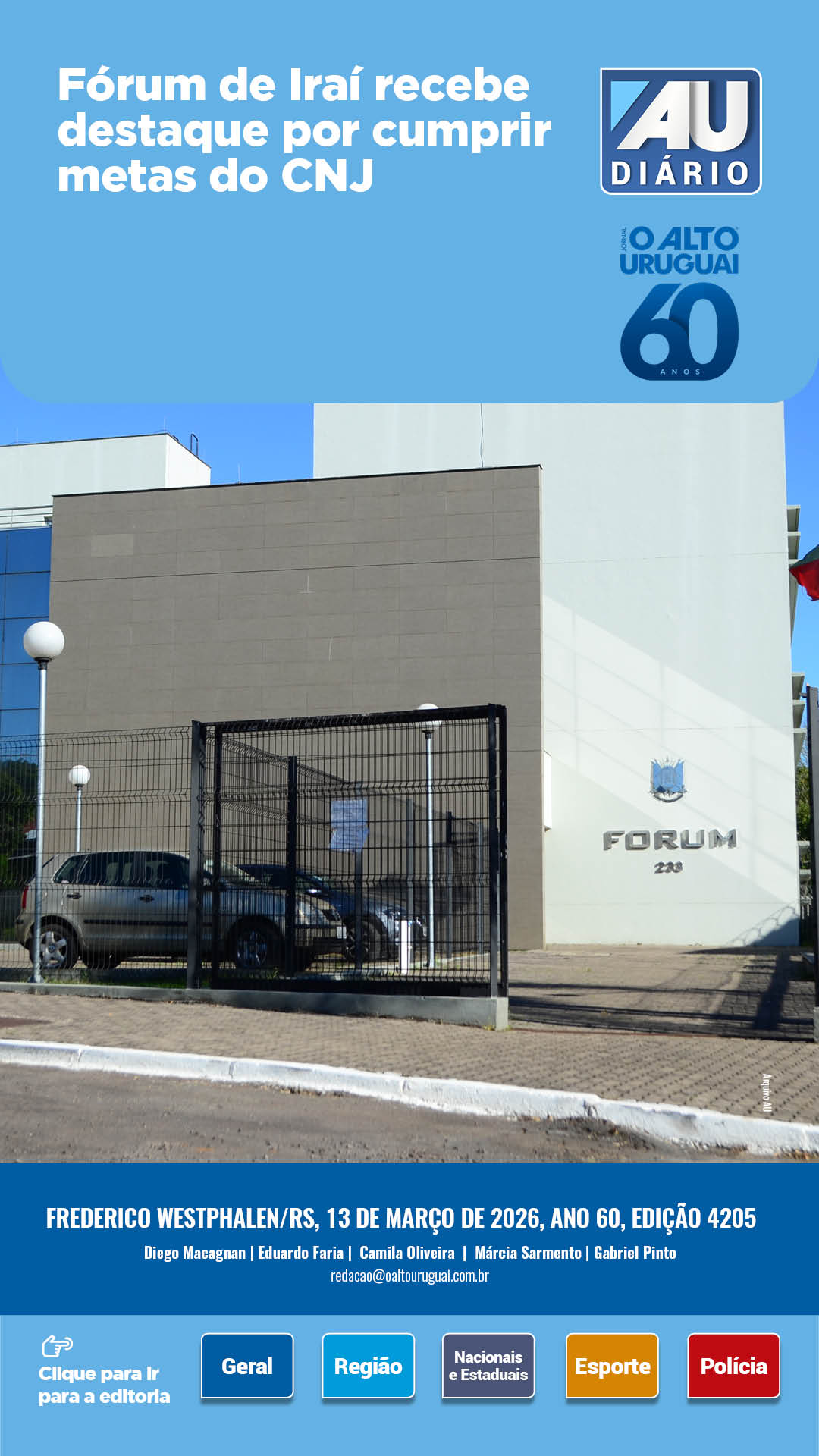 Capa Edição 4205 - Sexta