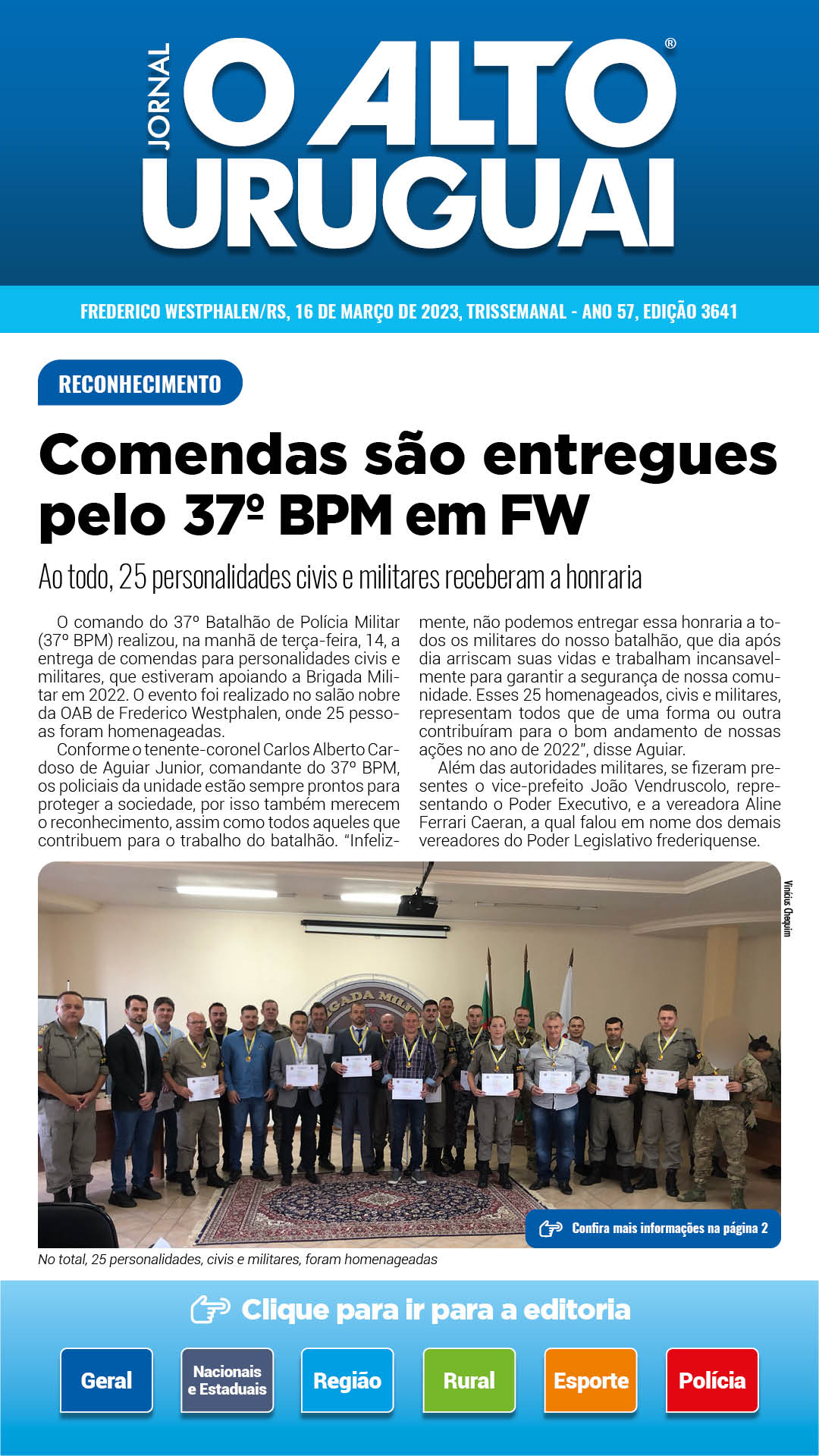 Capa Edição 3641 - Quinta