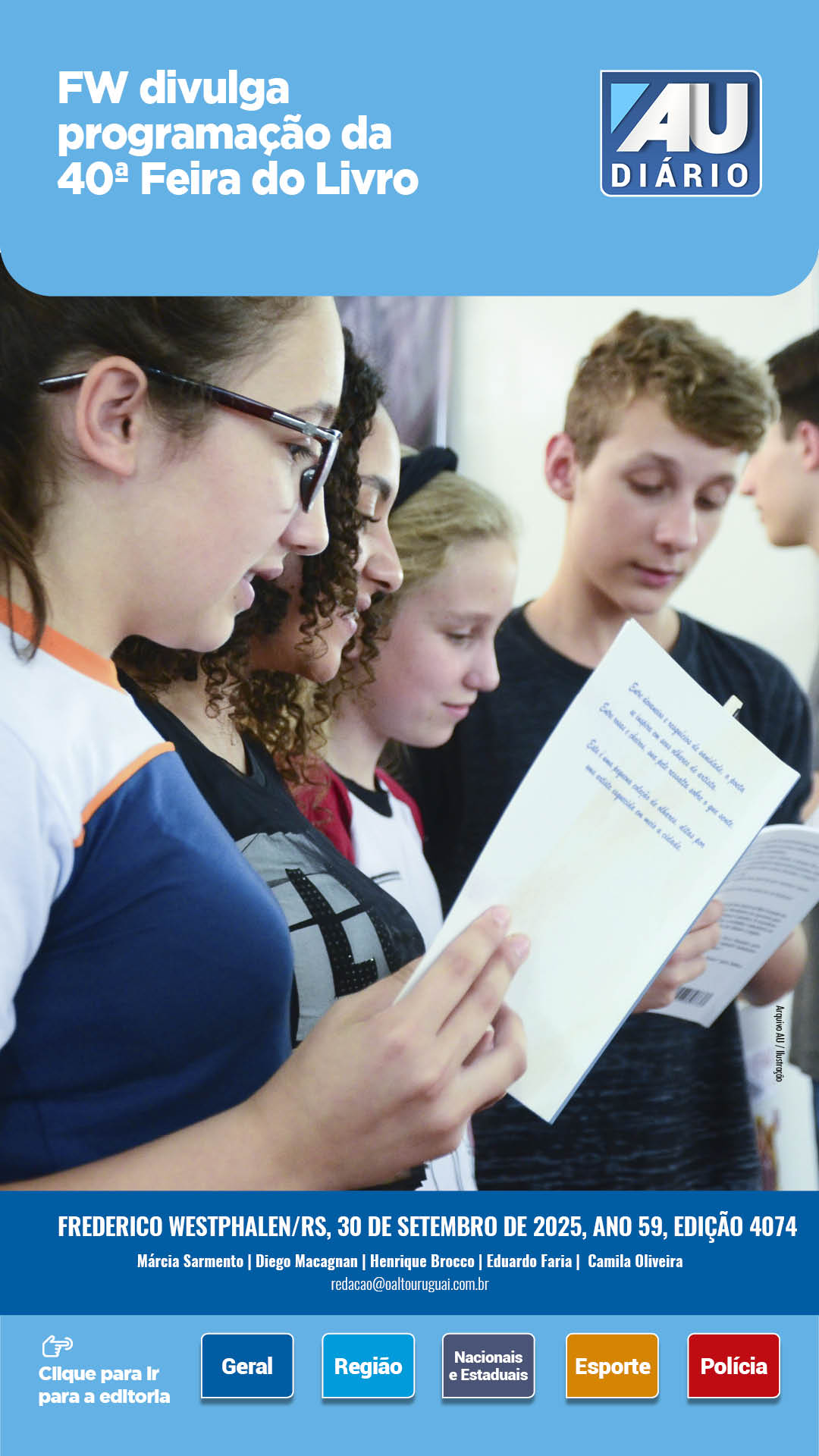 Capa Edição 4074 - Terça