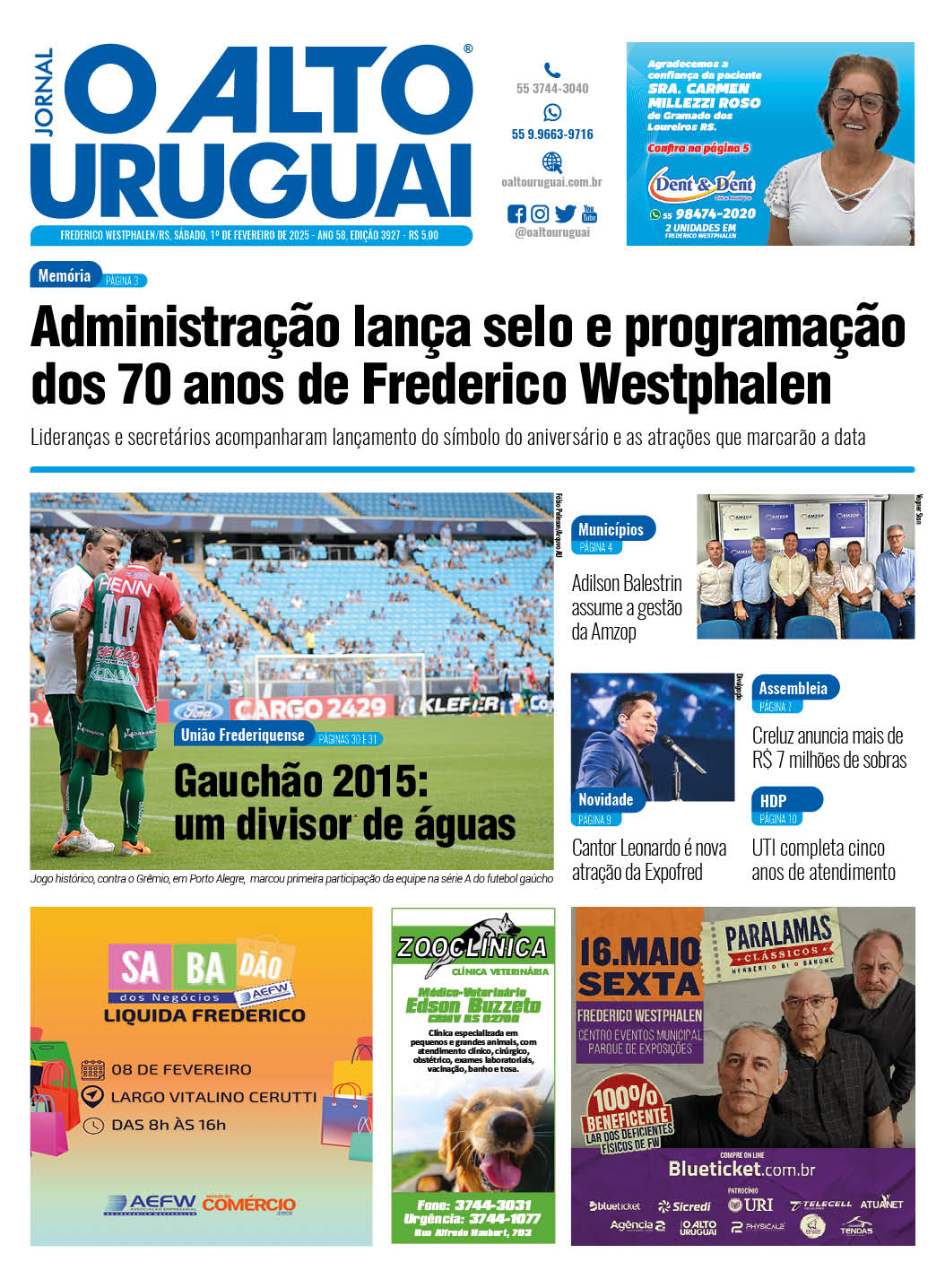 Capa Edição 3927 - Sábado