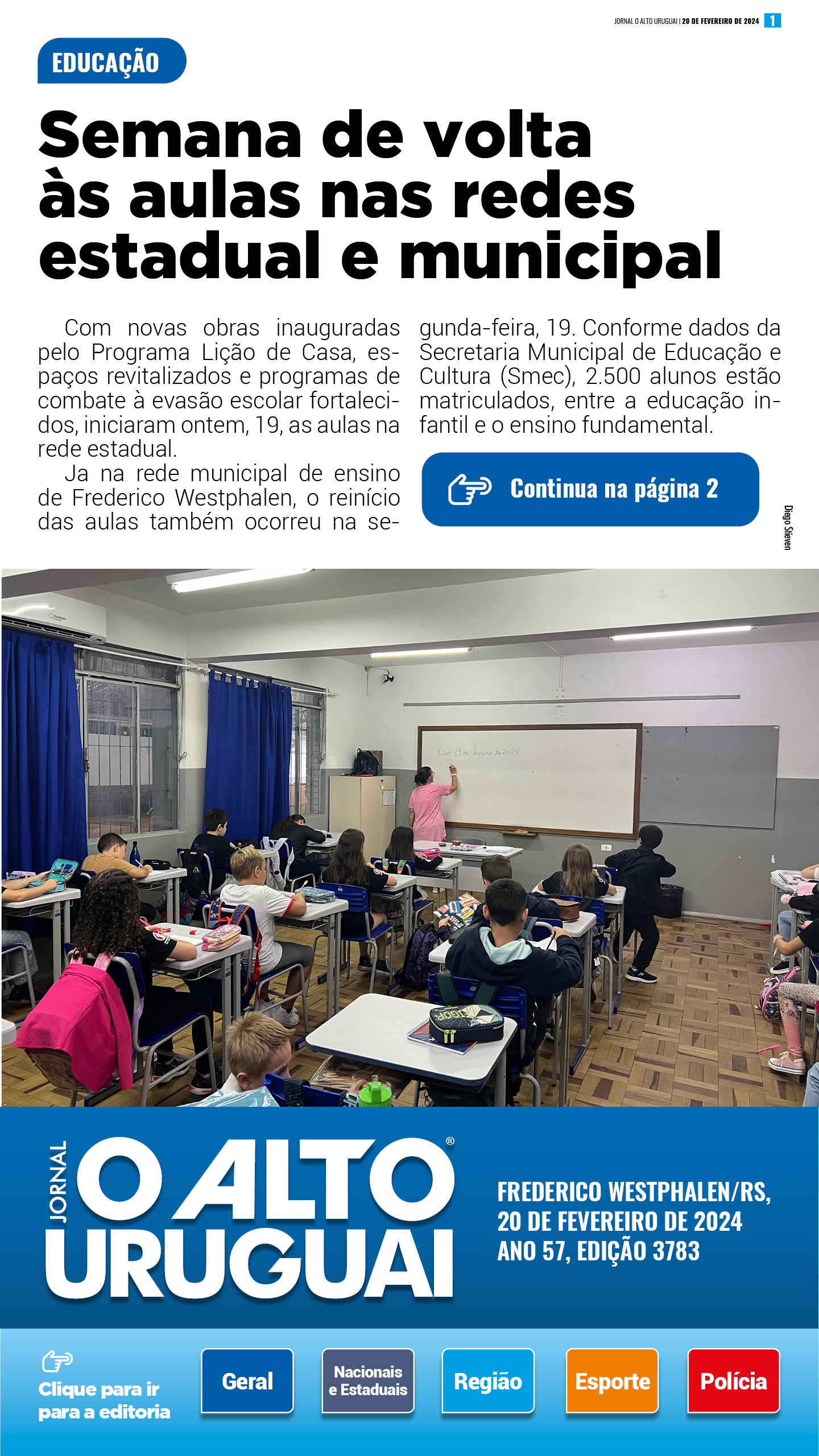 Capa Edição 3783 - Terça