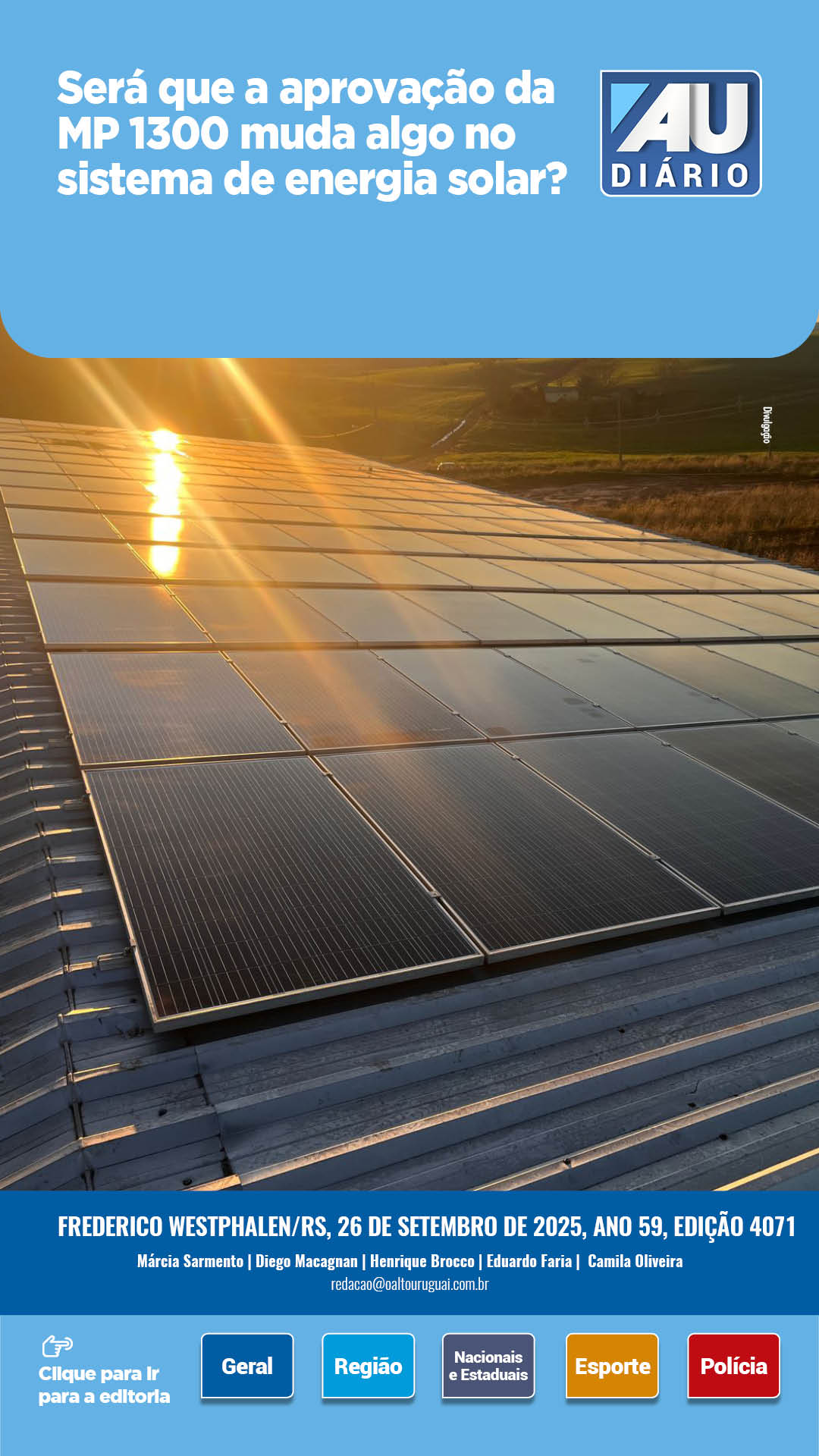 Capa Edição 4071 - Sexta