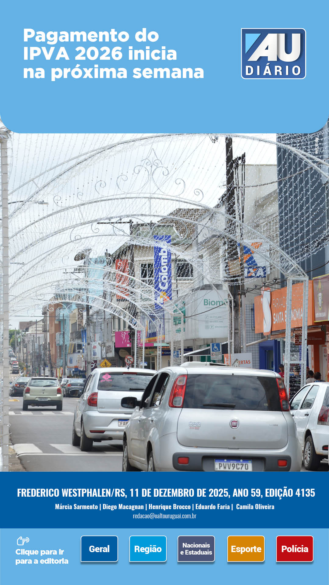 Capa Edição 4135 - Quinta