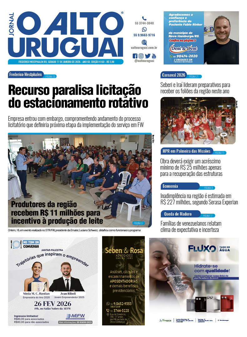 Capa Edição 4160 - Sábado