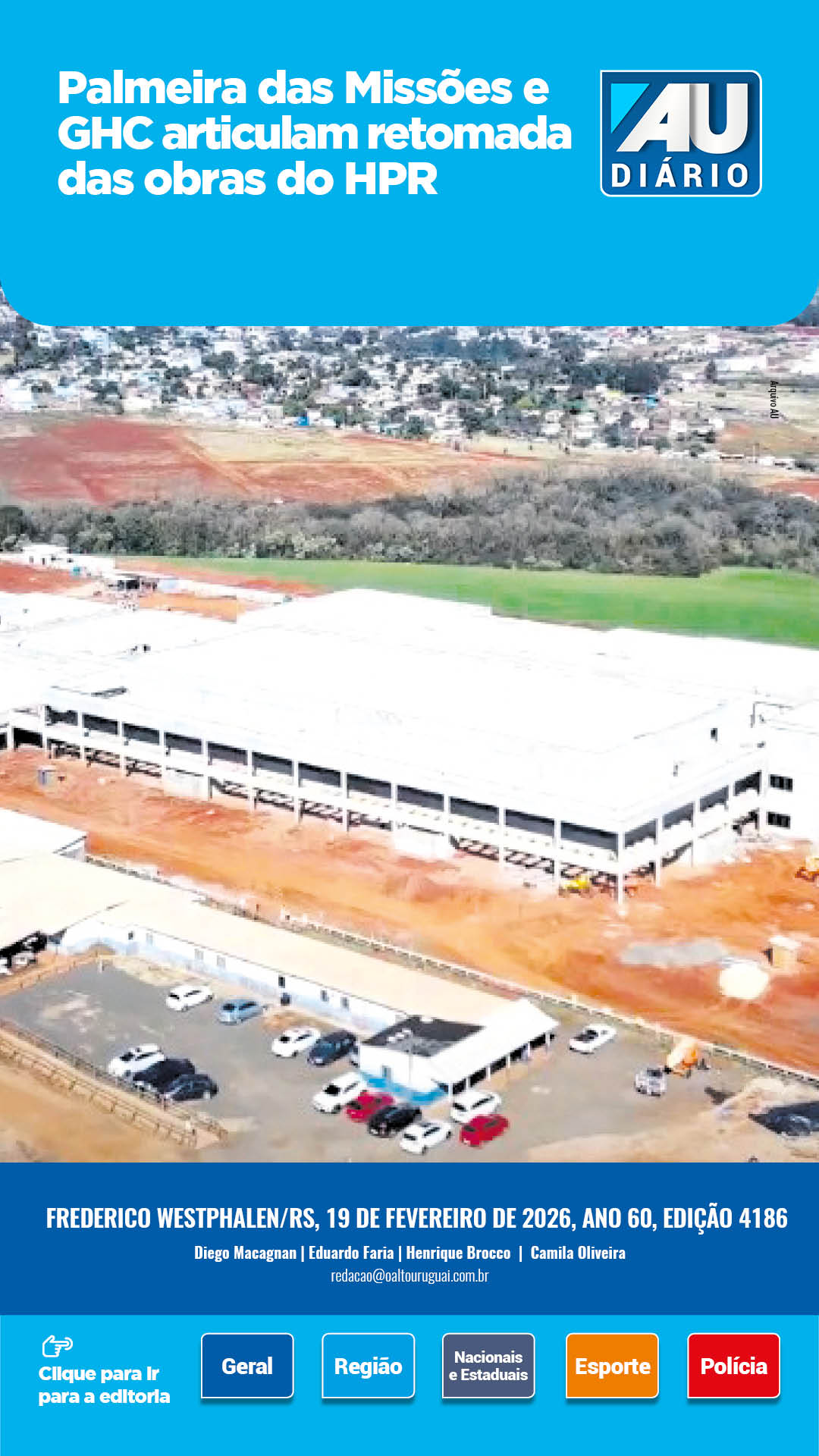 Capa Edição 4186 - Quinta