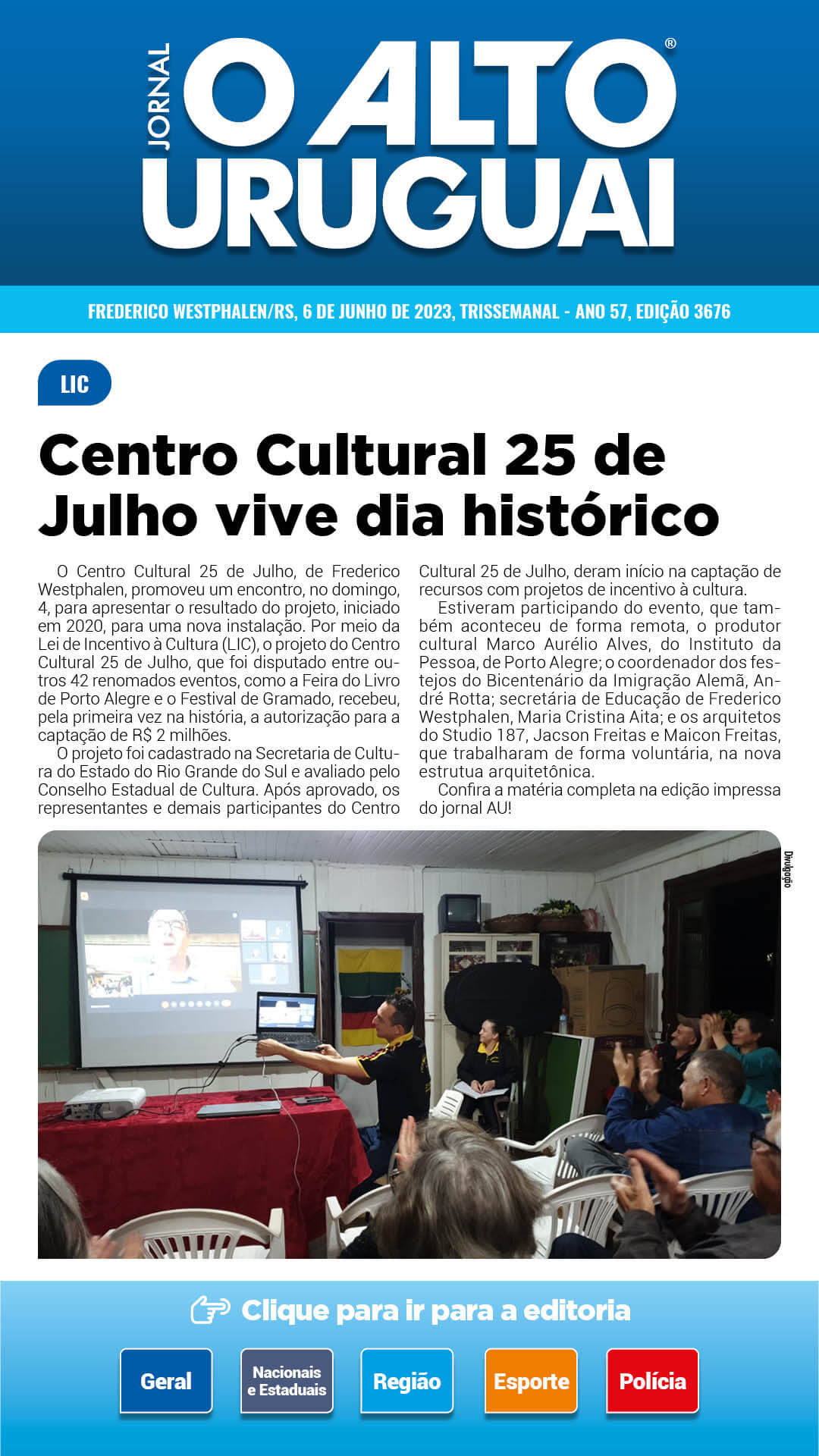 Capa Edição 3676 - Terça