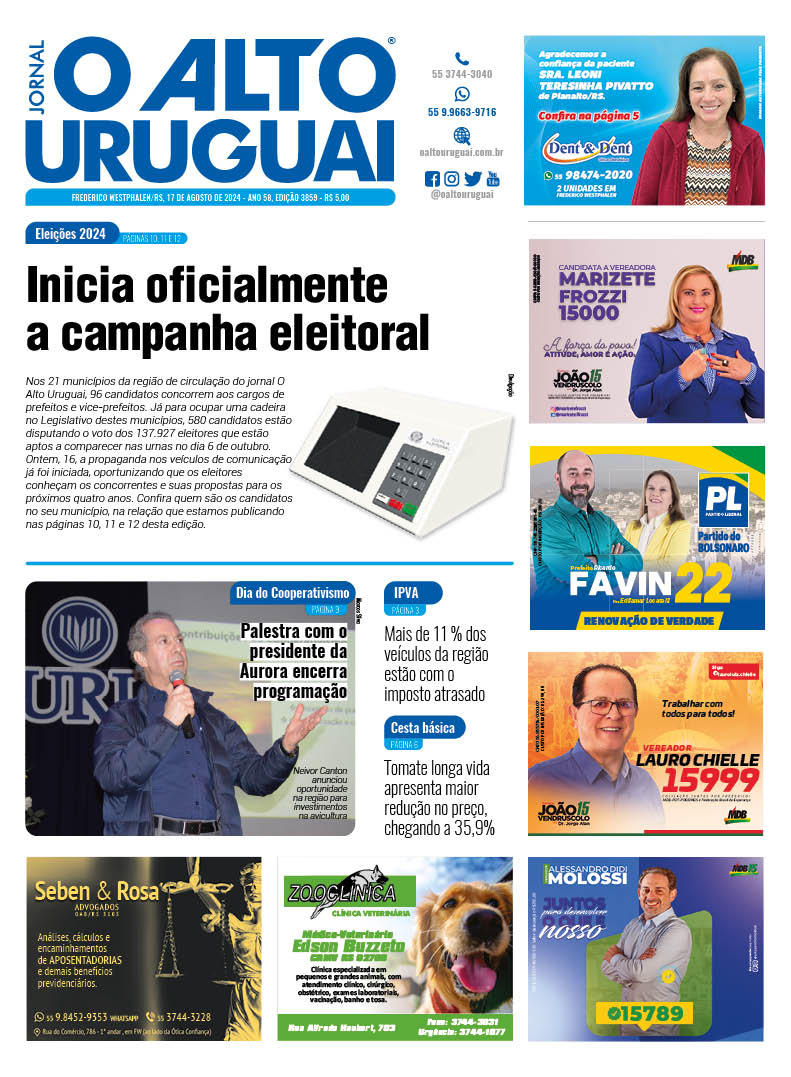 Capa Edição 3859 - Sábado