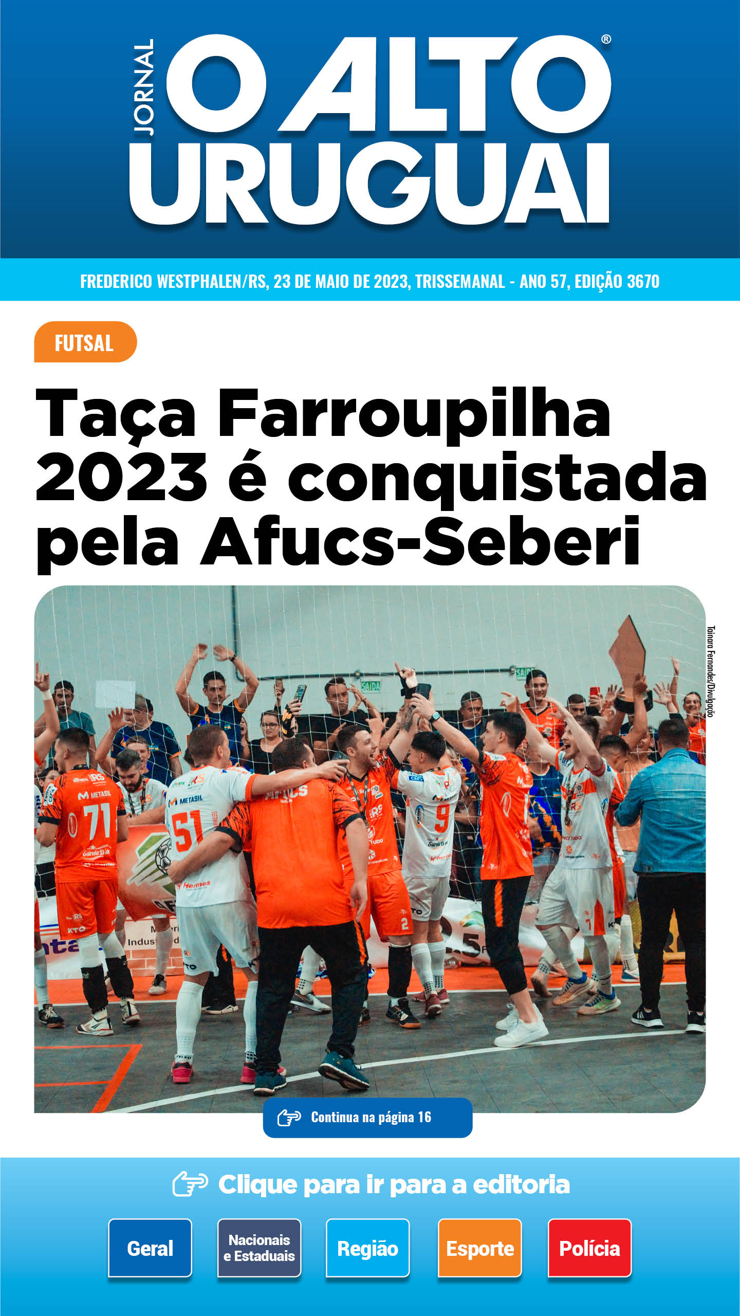 Capa Edição 3670 - Terça