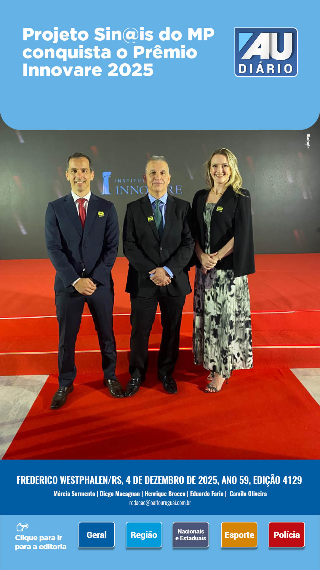 Capa Edição 4129 - Quinta