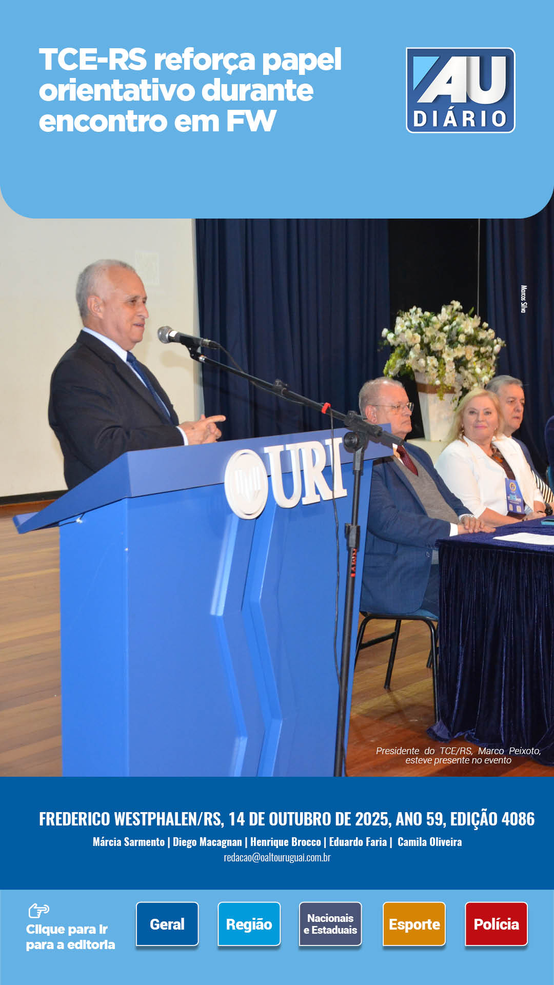 Capa Edição 4086 - Terça