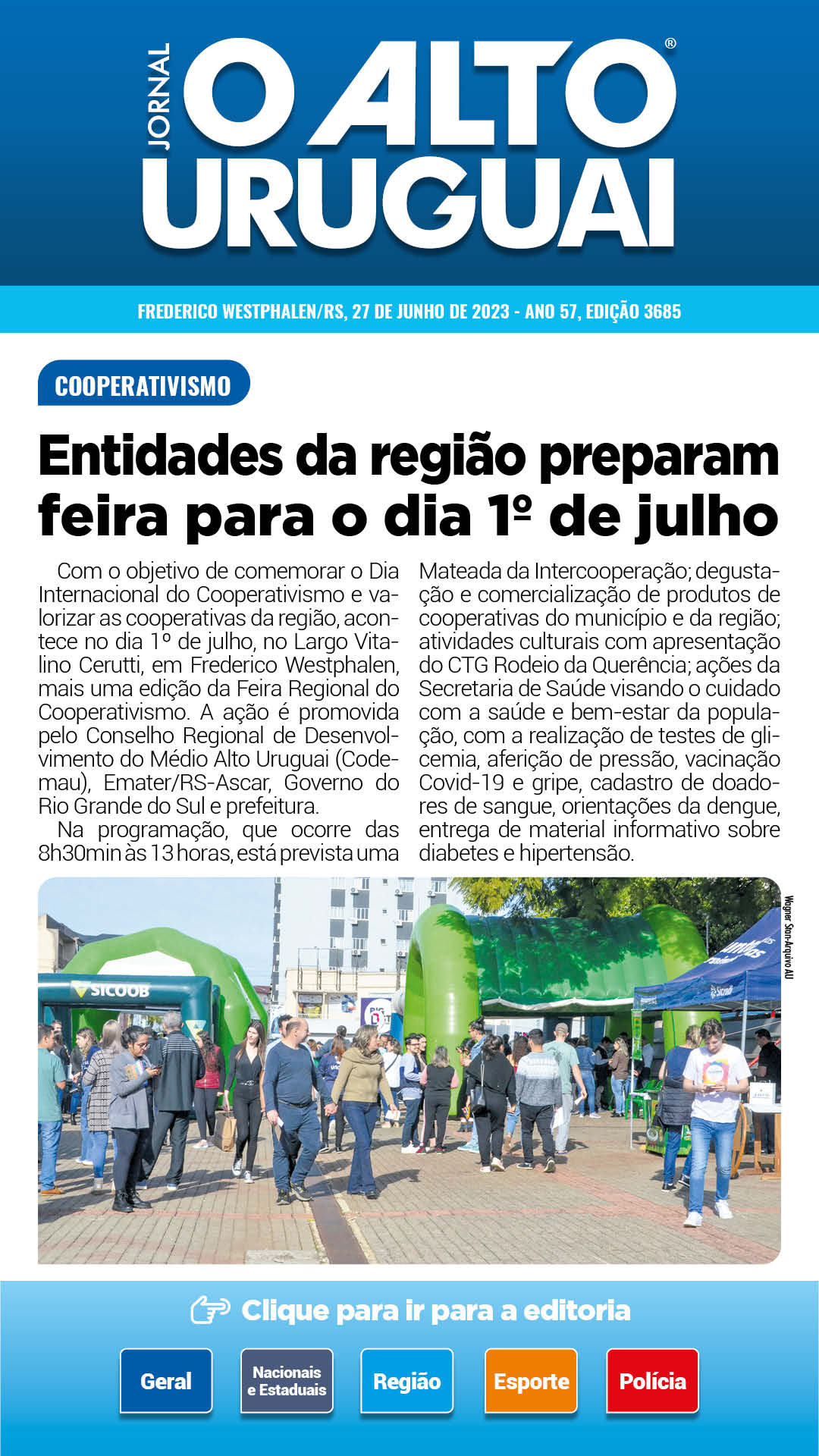 Capa Edição 3685 - Terça