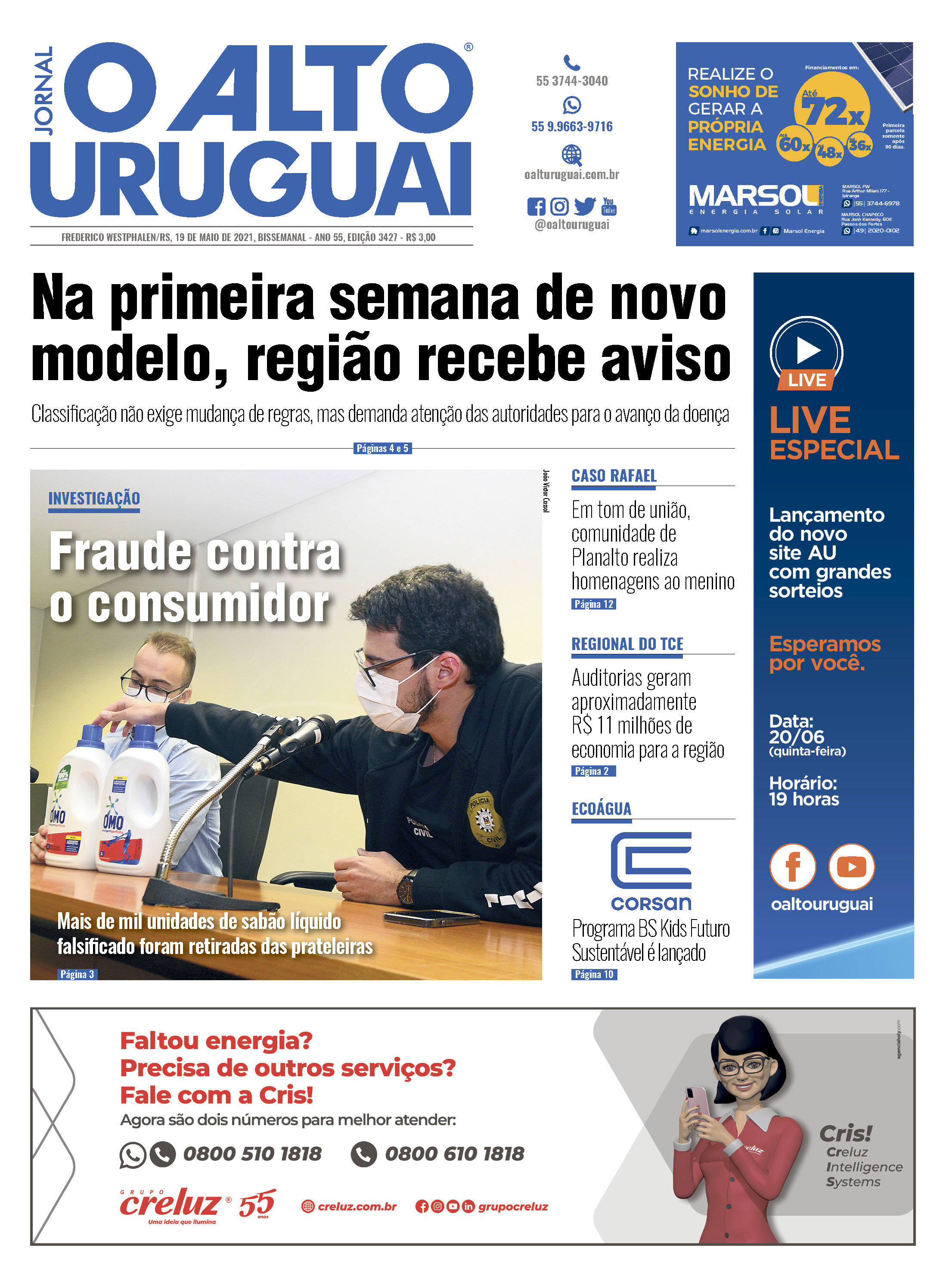 Capa Edição 3427 - Quarta