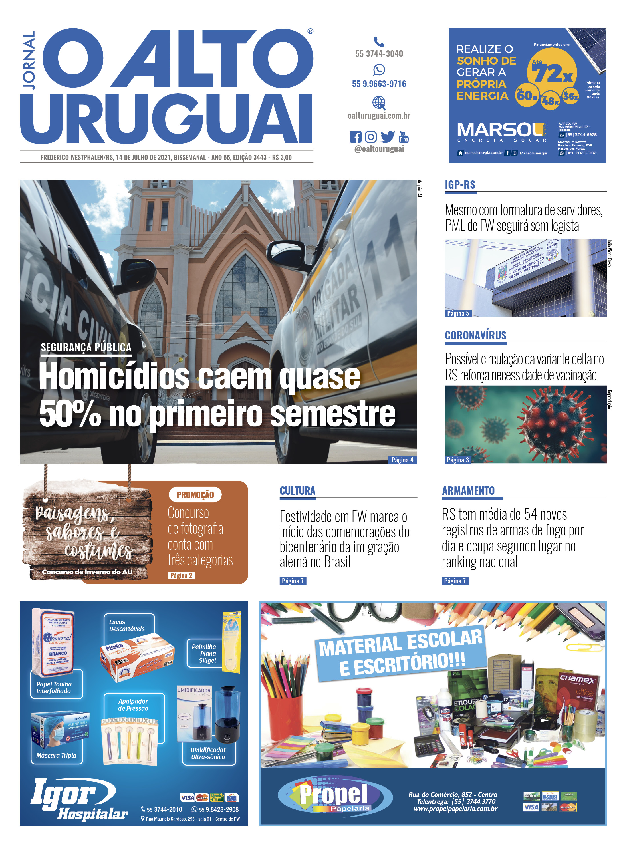 Capa Edição 3443 - Quarta