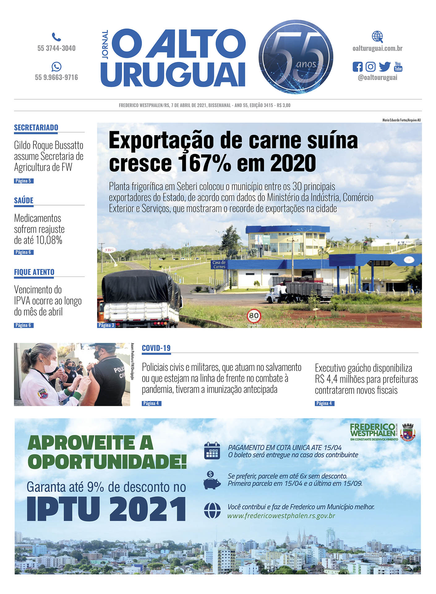 Capa Edição 3415 - Quarta