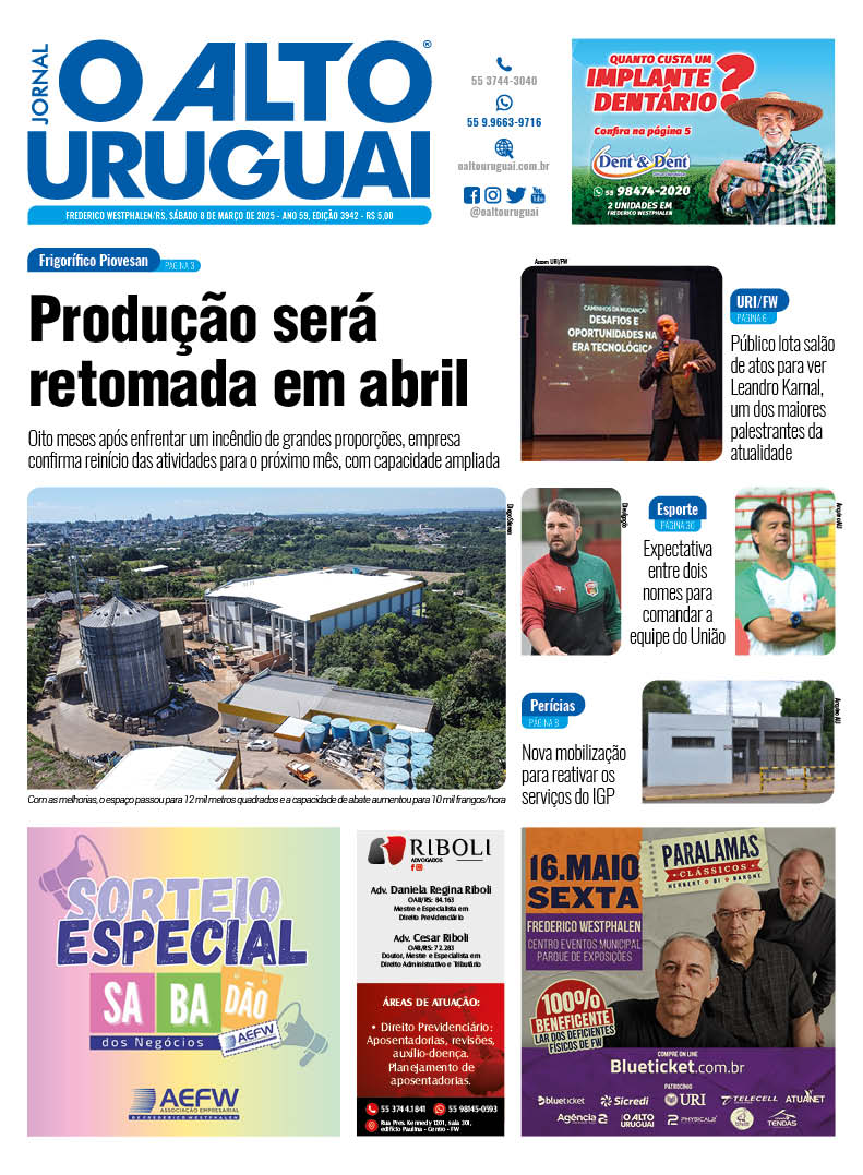 Capa Edição 3942 - Sábado