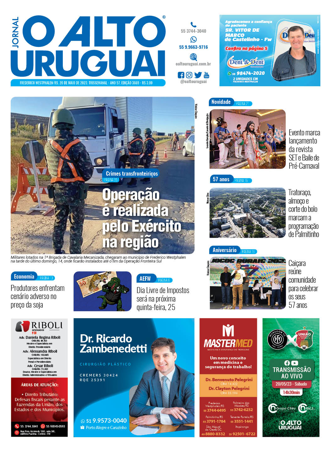 Capa Edição 3669 - Sábado