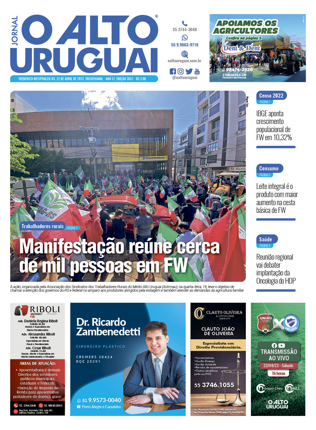 Capa Edição 3657 - Sábado