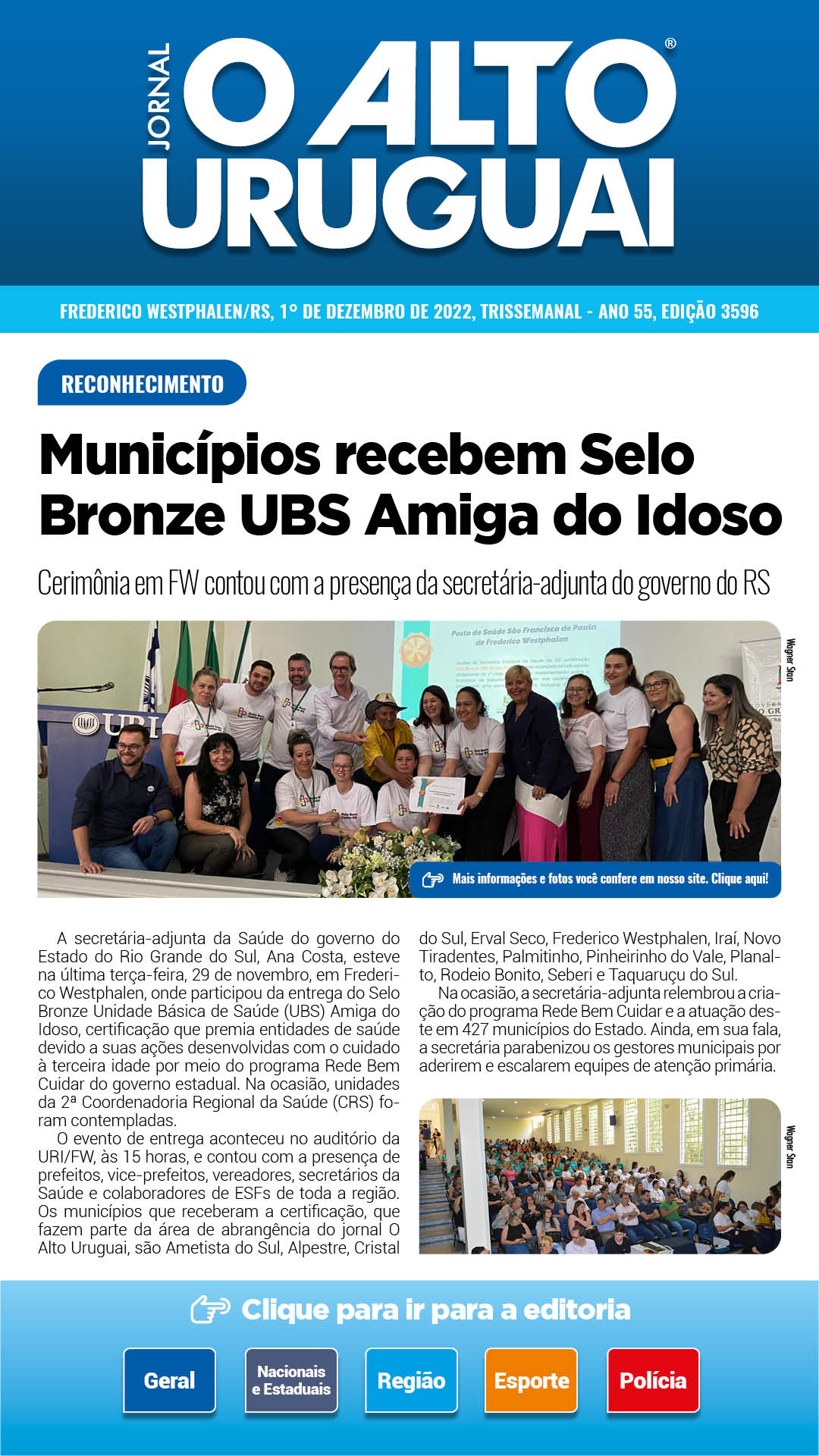 Capa Edição 3596 - Quinta