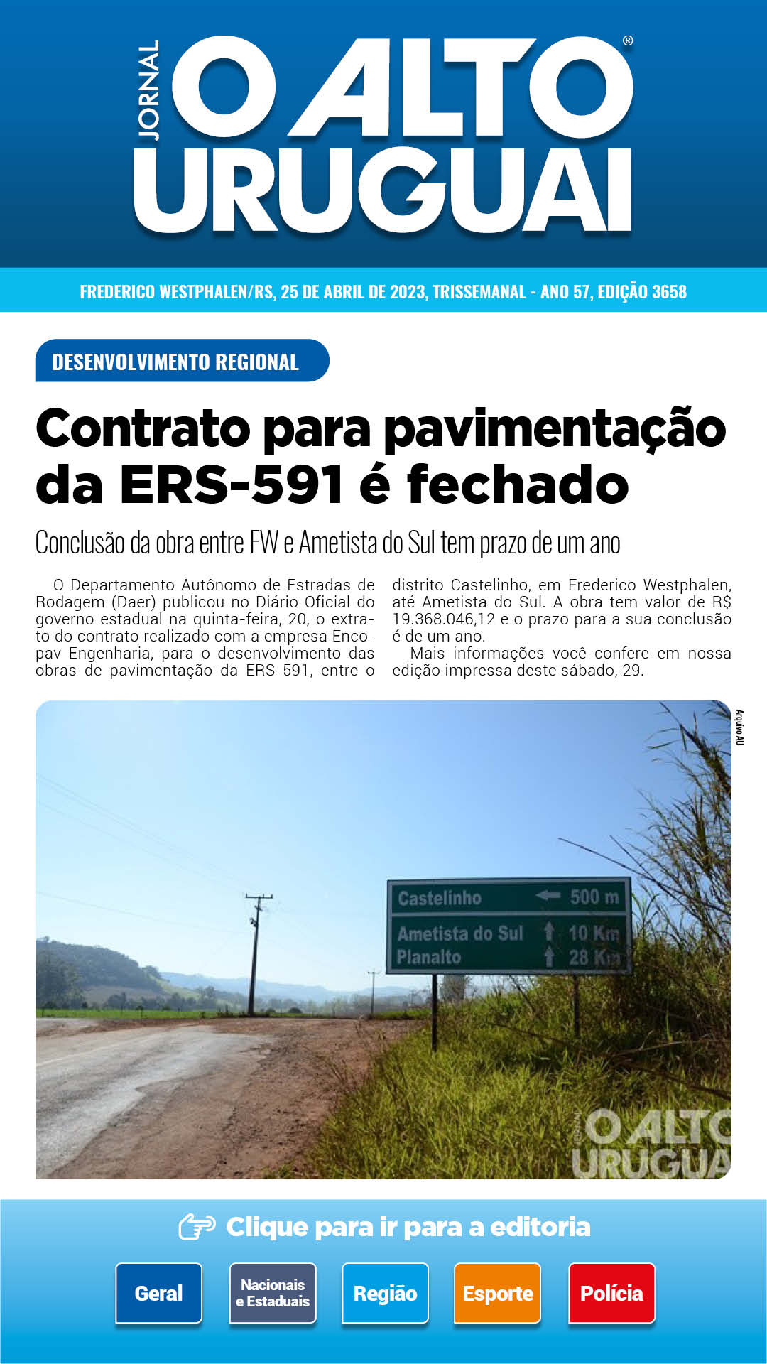 Capa Edição 3658 - Terça