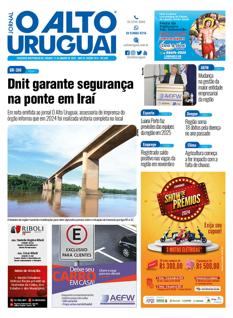 Capa Edição 3918 - Sábado