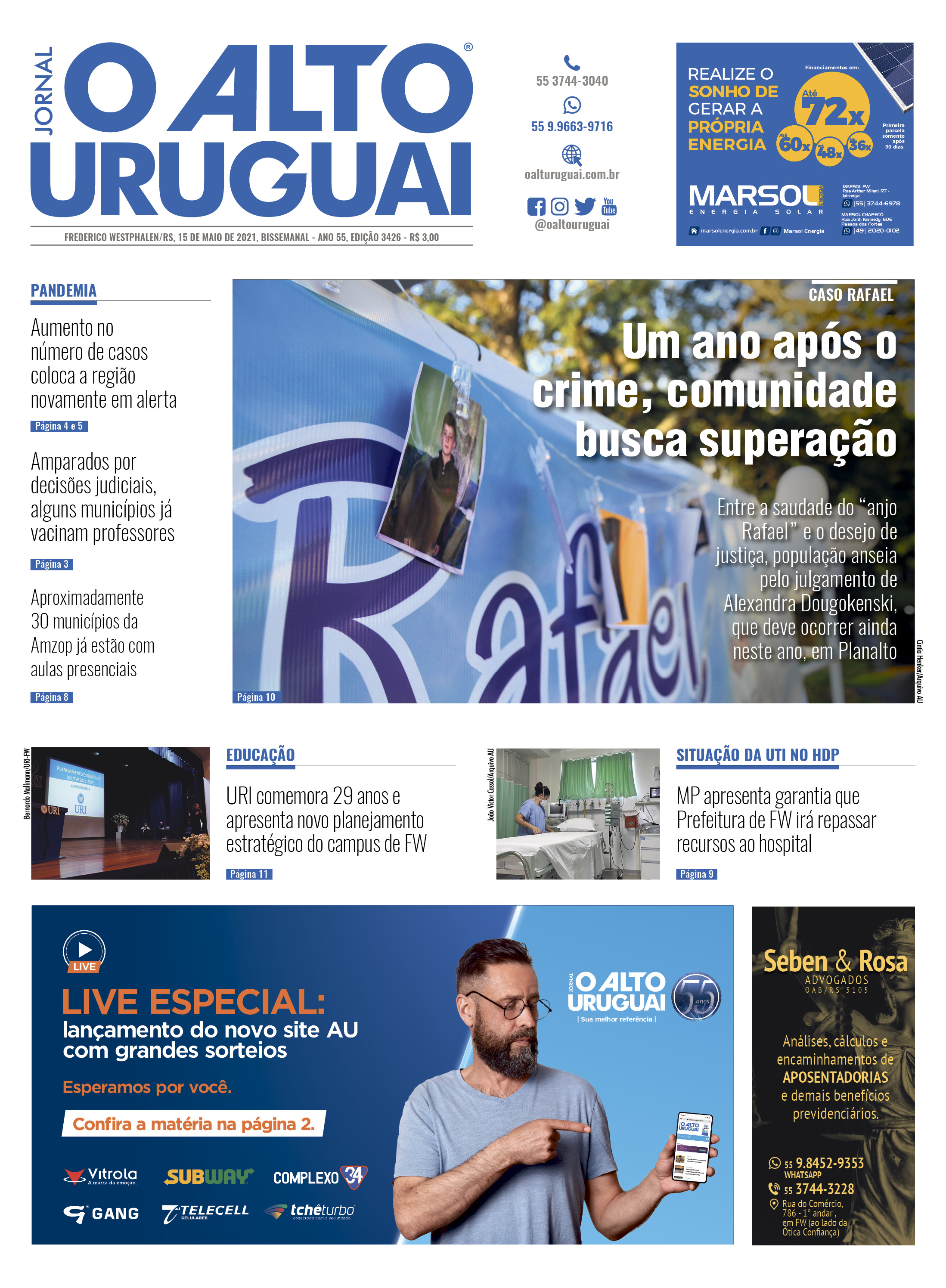 Capa Edição 3426 - Sábado