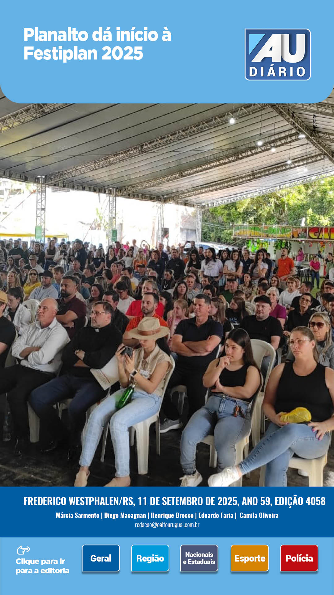 Capa Edição 4058 - Quinta