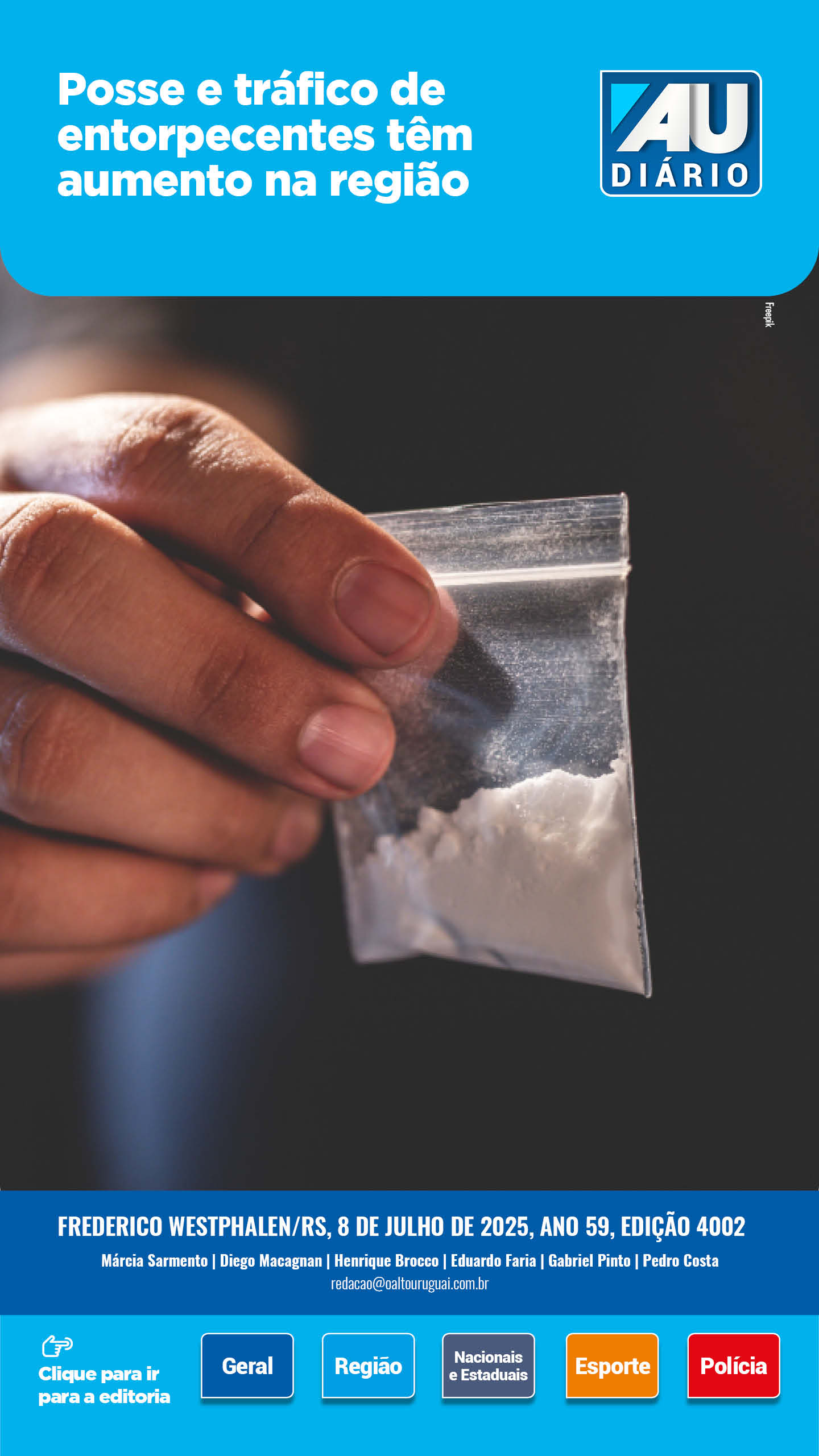 Capa Edição 4002 - Terça