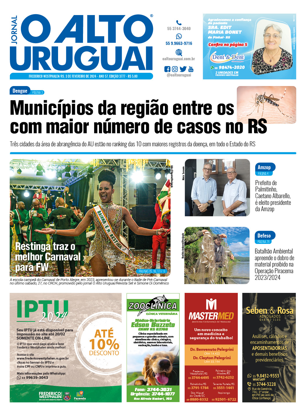 Capa Edição 3777 - Sábado